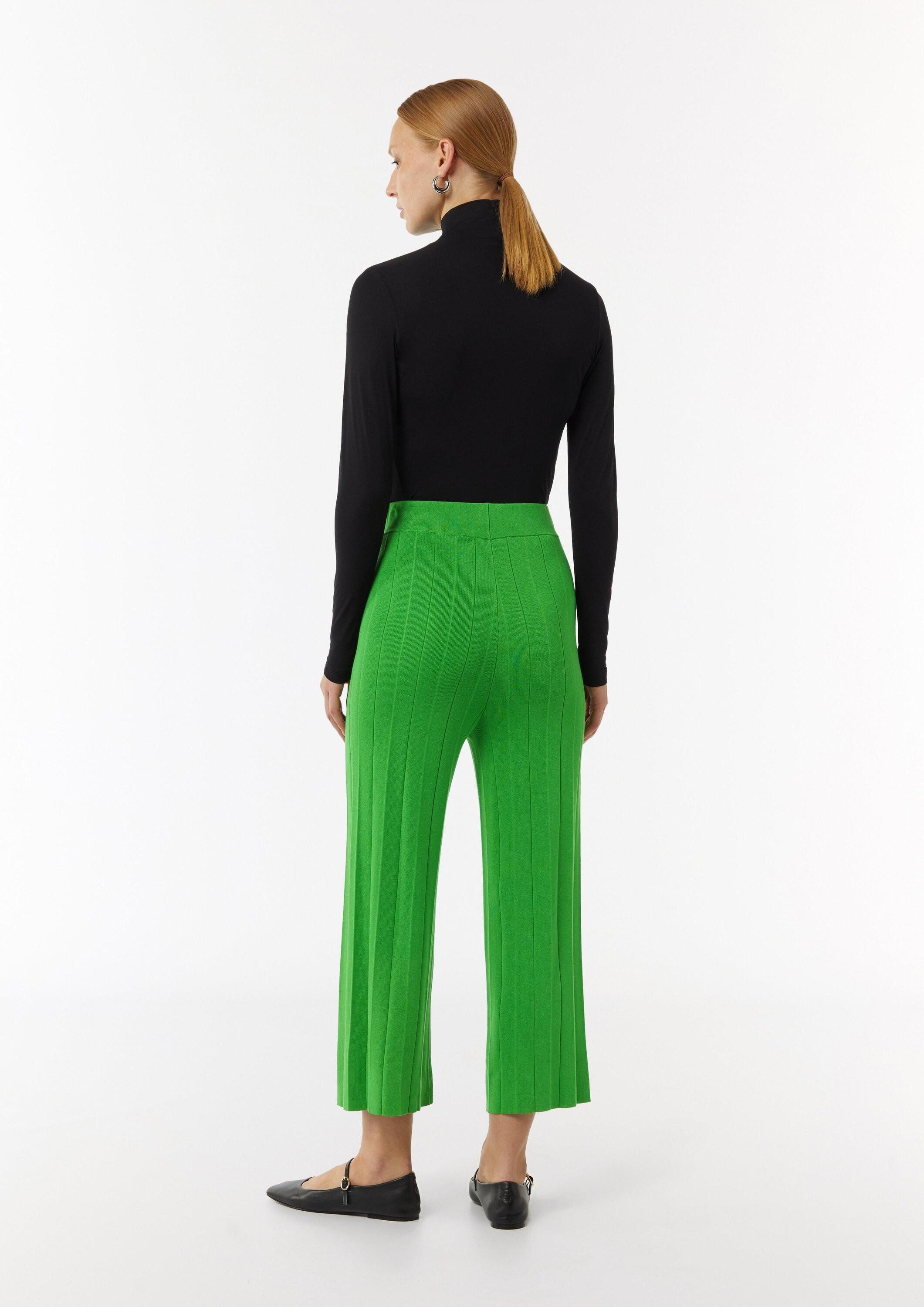 comma Culotte Hose Culotte mit Rippstruktur