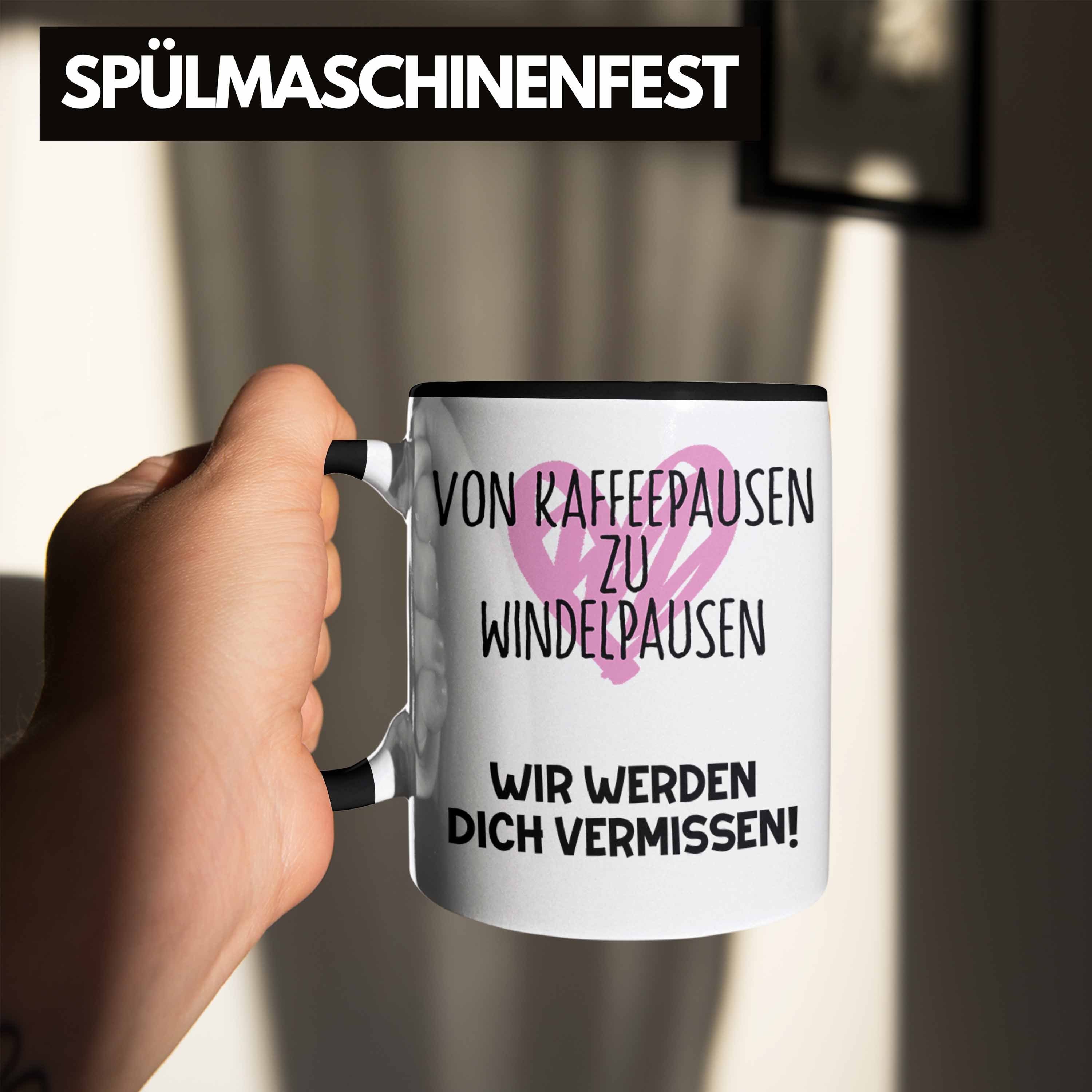 Tasse Trendation Schwarz Abschied Abschieds Werdende Mutterschutz Mama Geschenk Kollegin Tasse