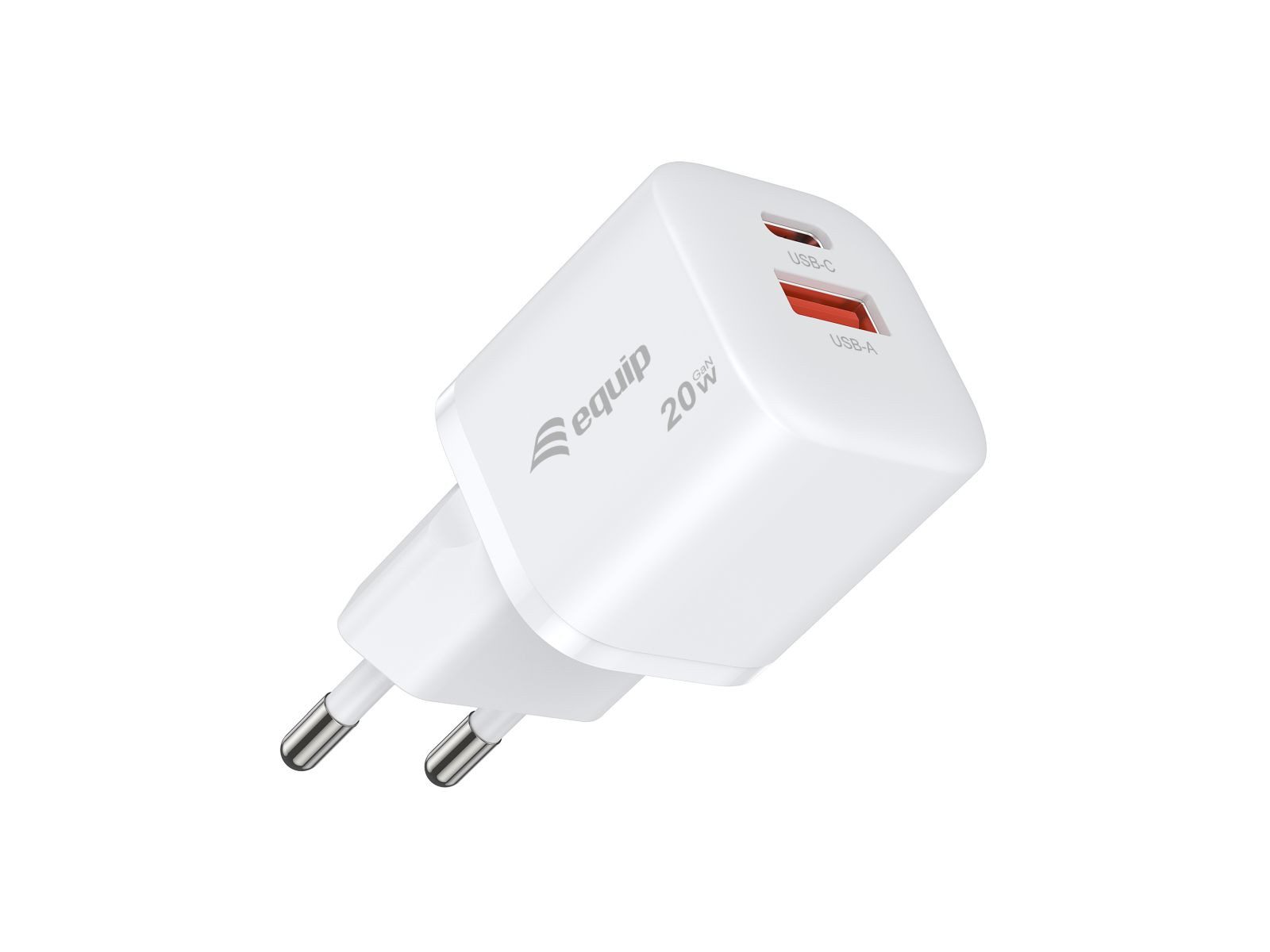 Equip Ladegerät 2Port USB-C PD3.0/USB-A GaN 25St.20W ÜSS ws Smartphone-Ladegerät