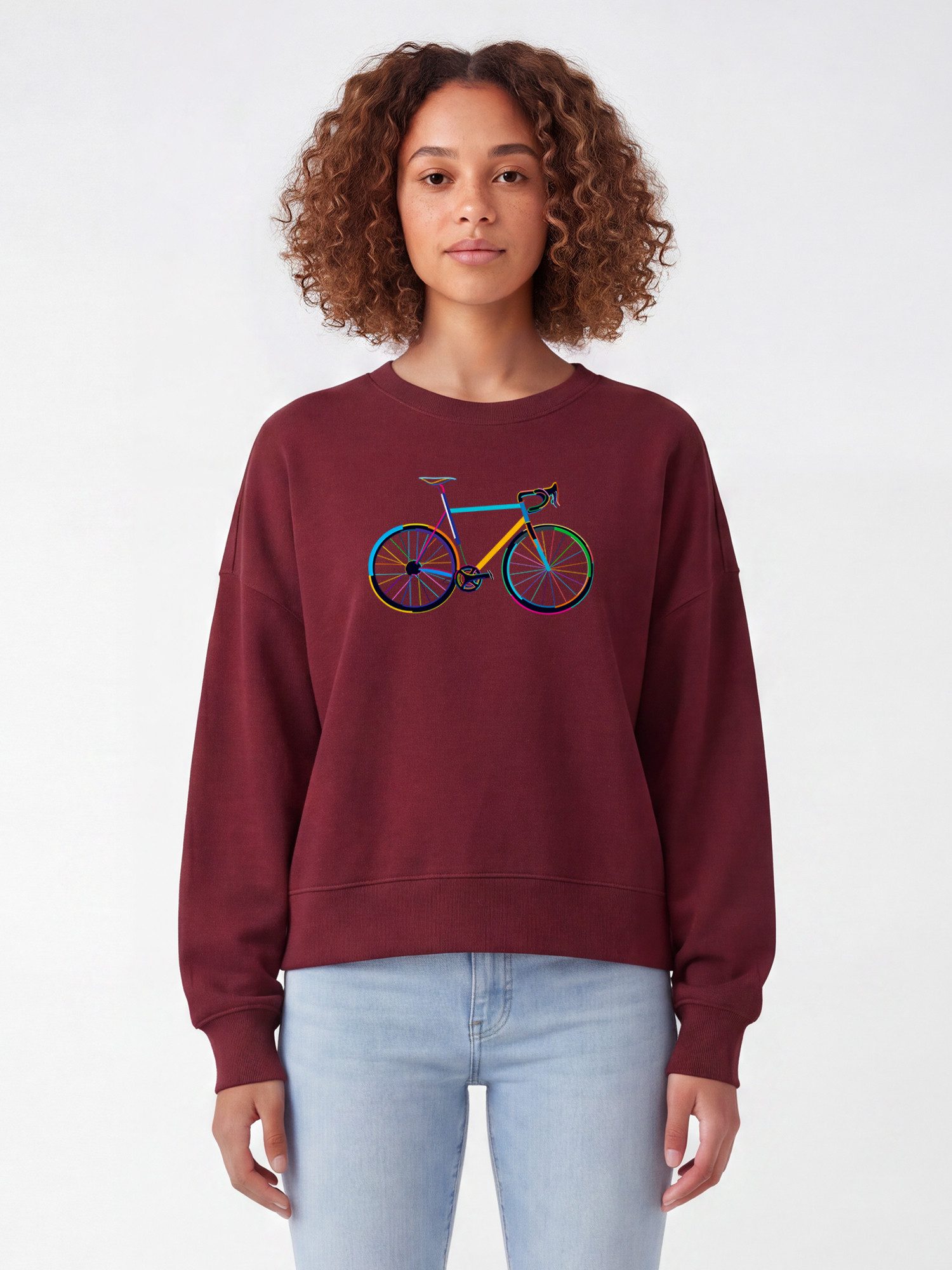 wat? Apparel Sweatshirt Fahrrad by night