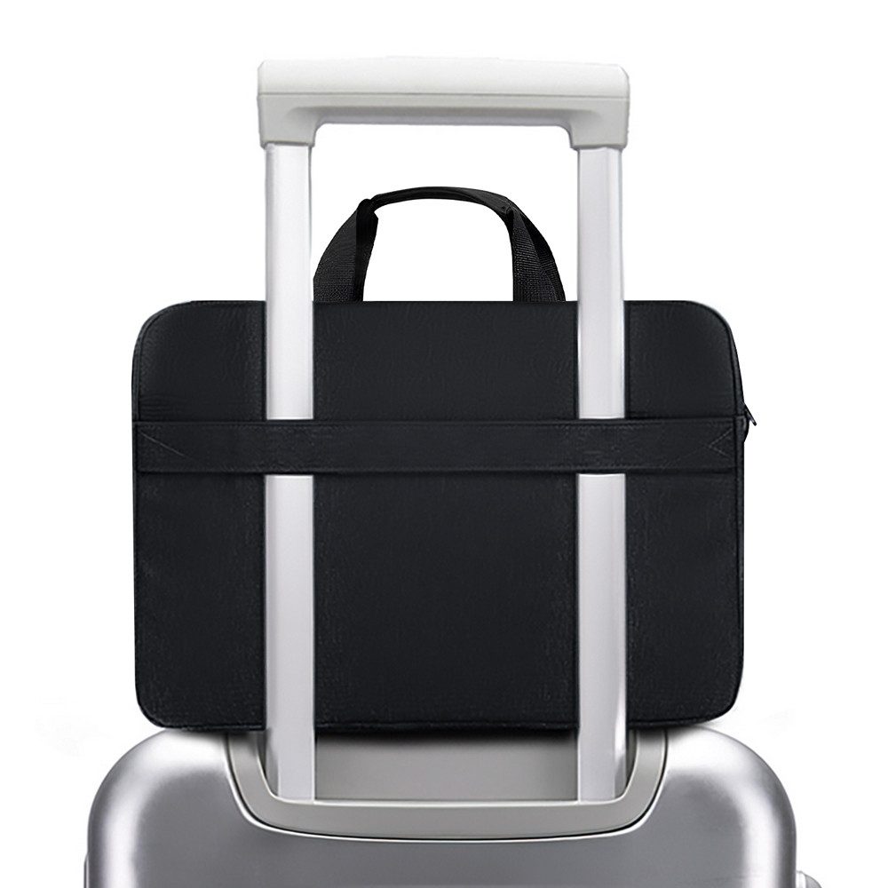 ARLI Laptoptasche Laptoptasche 17 Zoll schwarz (1-tlg), Hand- / Umhängetasche mit Trolleyband Notebook Laptop Tasche – Bild 3 von 5