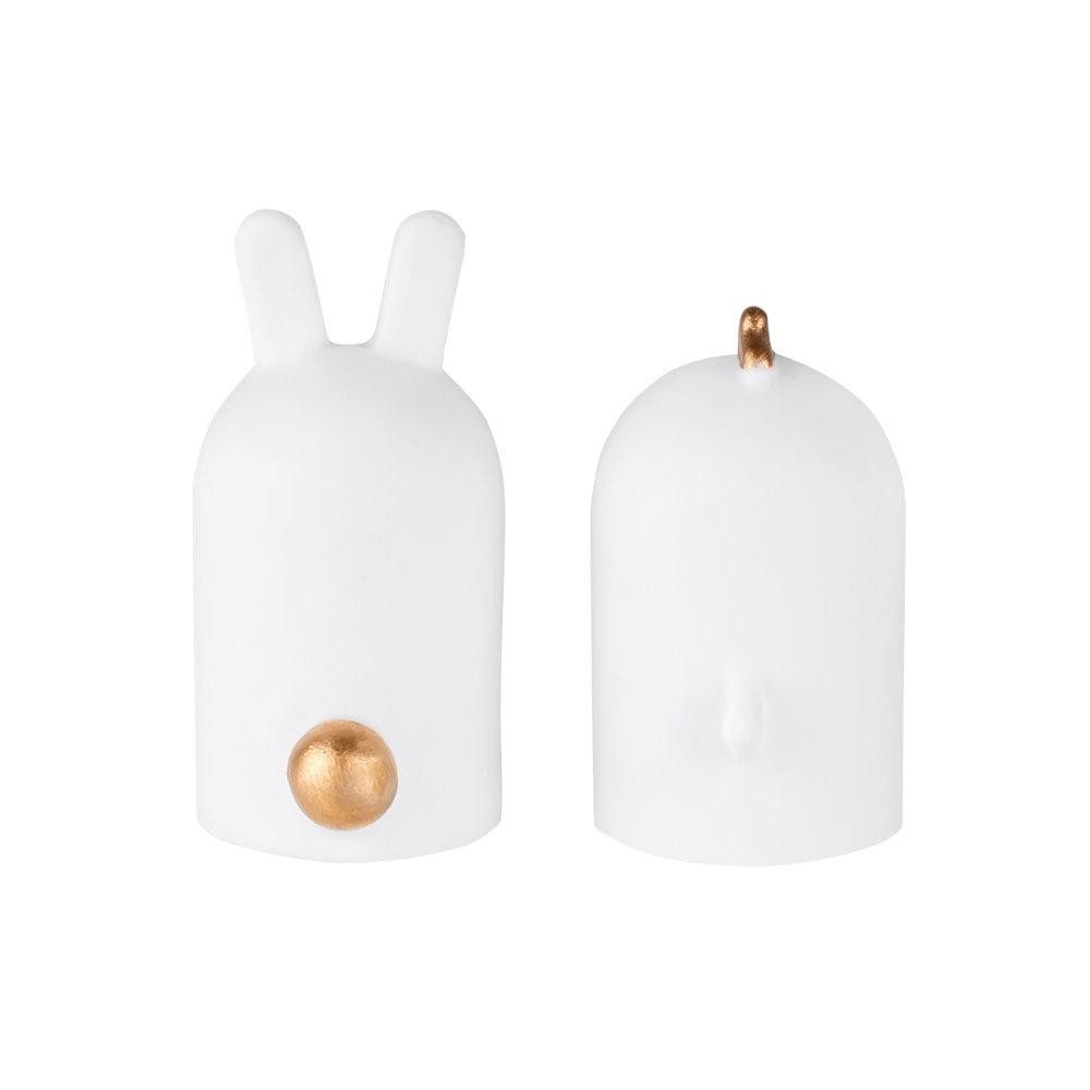 Räder Dekoobjekt Design Porzellanfiguren-Set Ostern Hase und Huhn Weiß