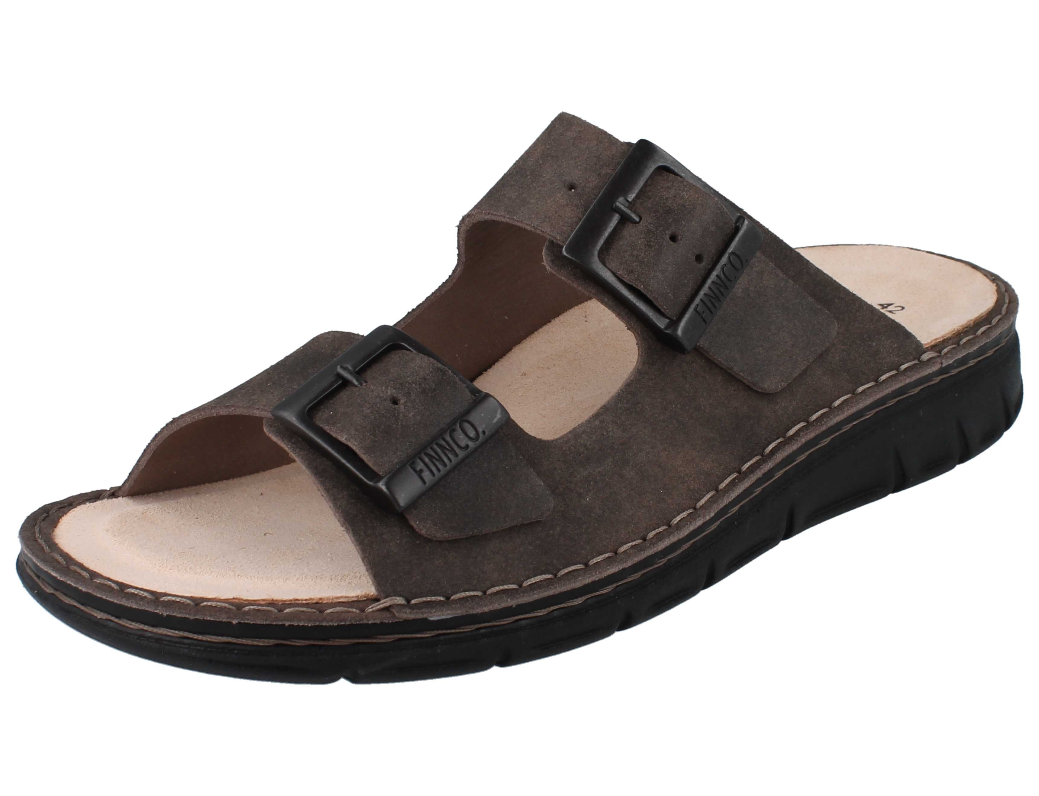 Finn Comfort FINN COMFORT FINNCO Cayman Soft Herren Pantolette dunkelbraun Pantolette Wechselfußbett