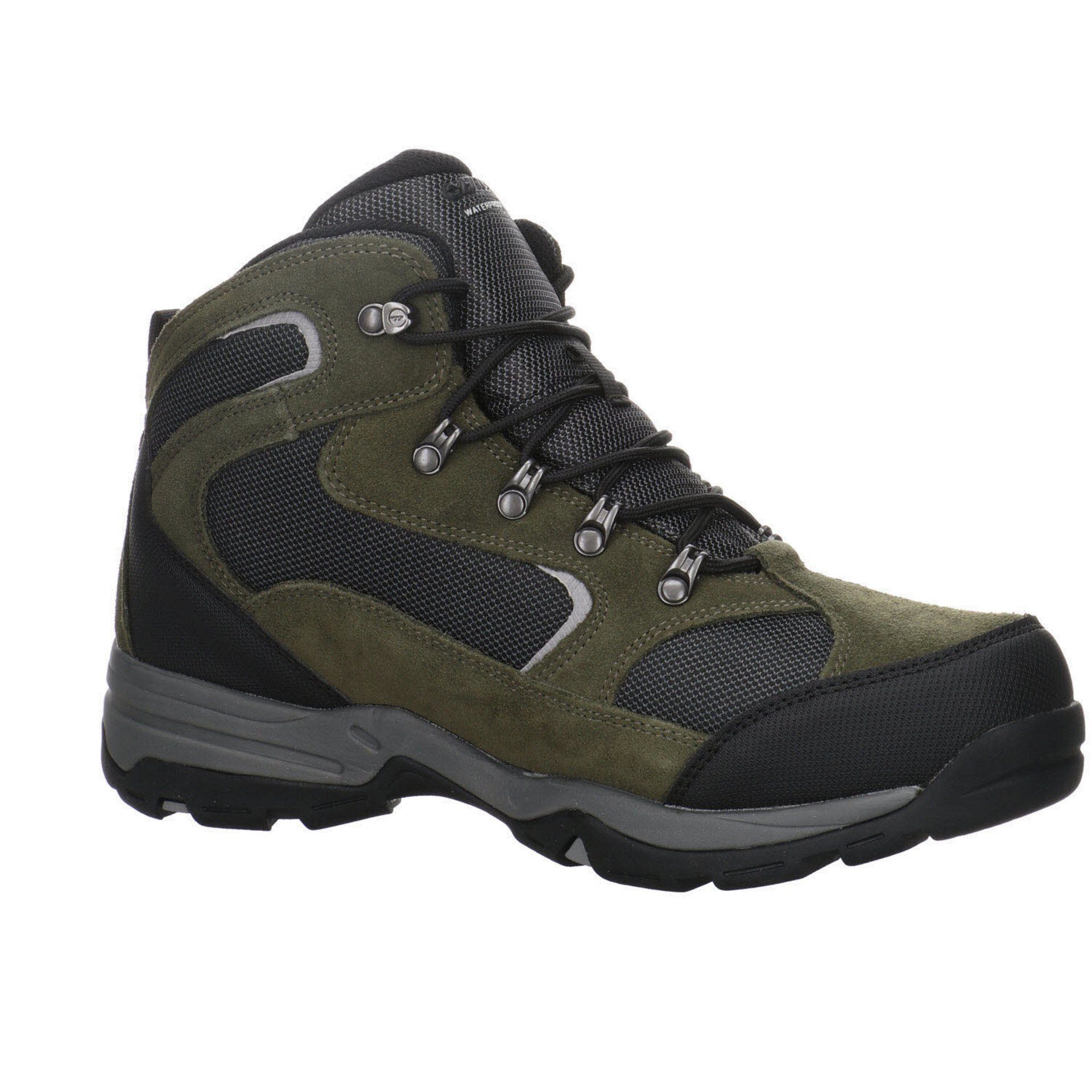 WP Storm Outdoor Schuhe Herren OLIVE Outdoorschuh HI-TEC Leder-/Textilkombination NIGHT/GREY/BL Hi-Tec work Outdoorschuh