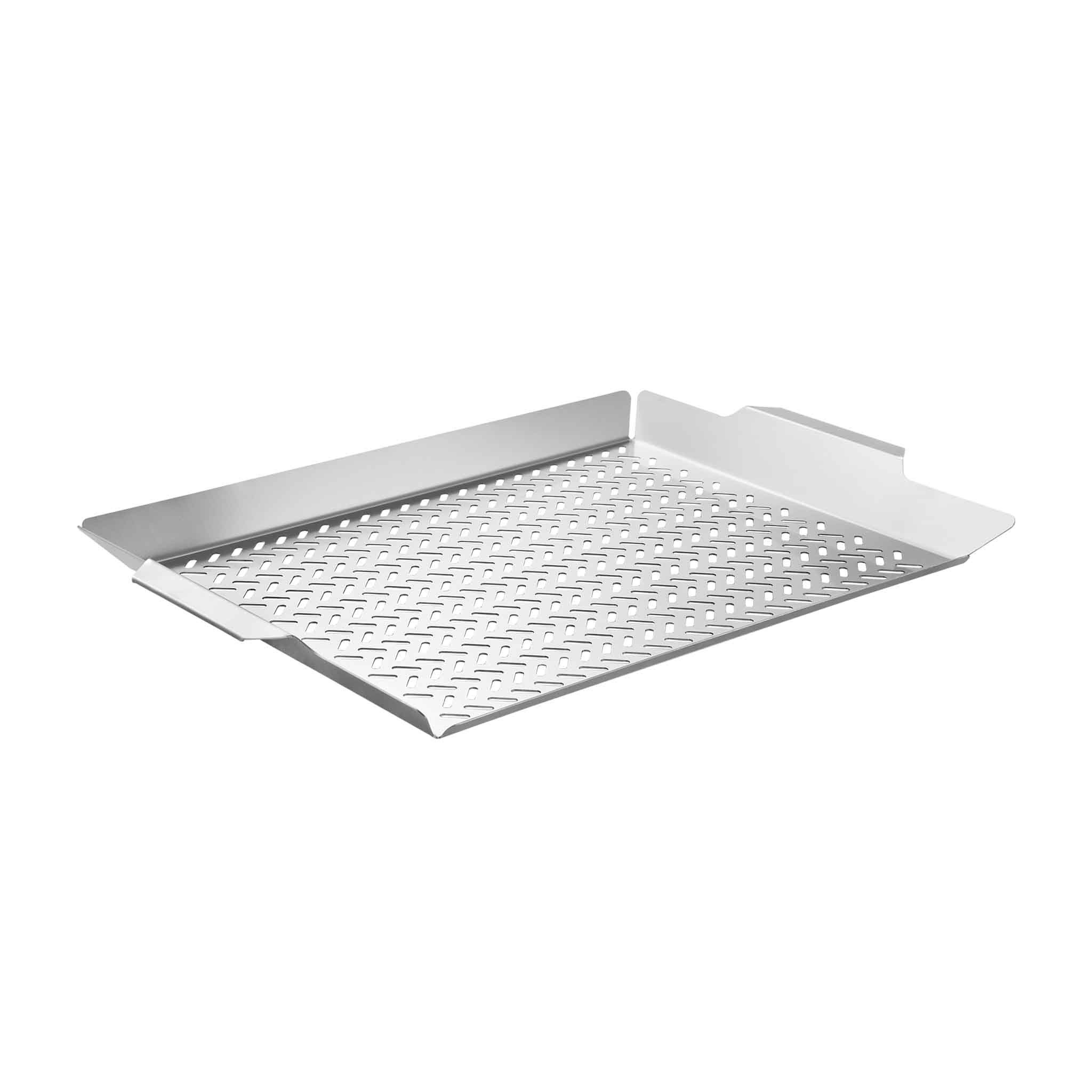 Grillschale für Holzkohle- und Gasgrills, rostfreier Edelstahl