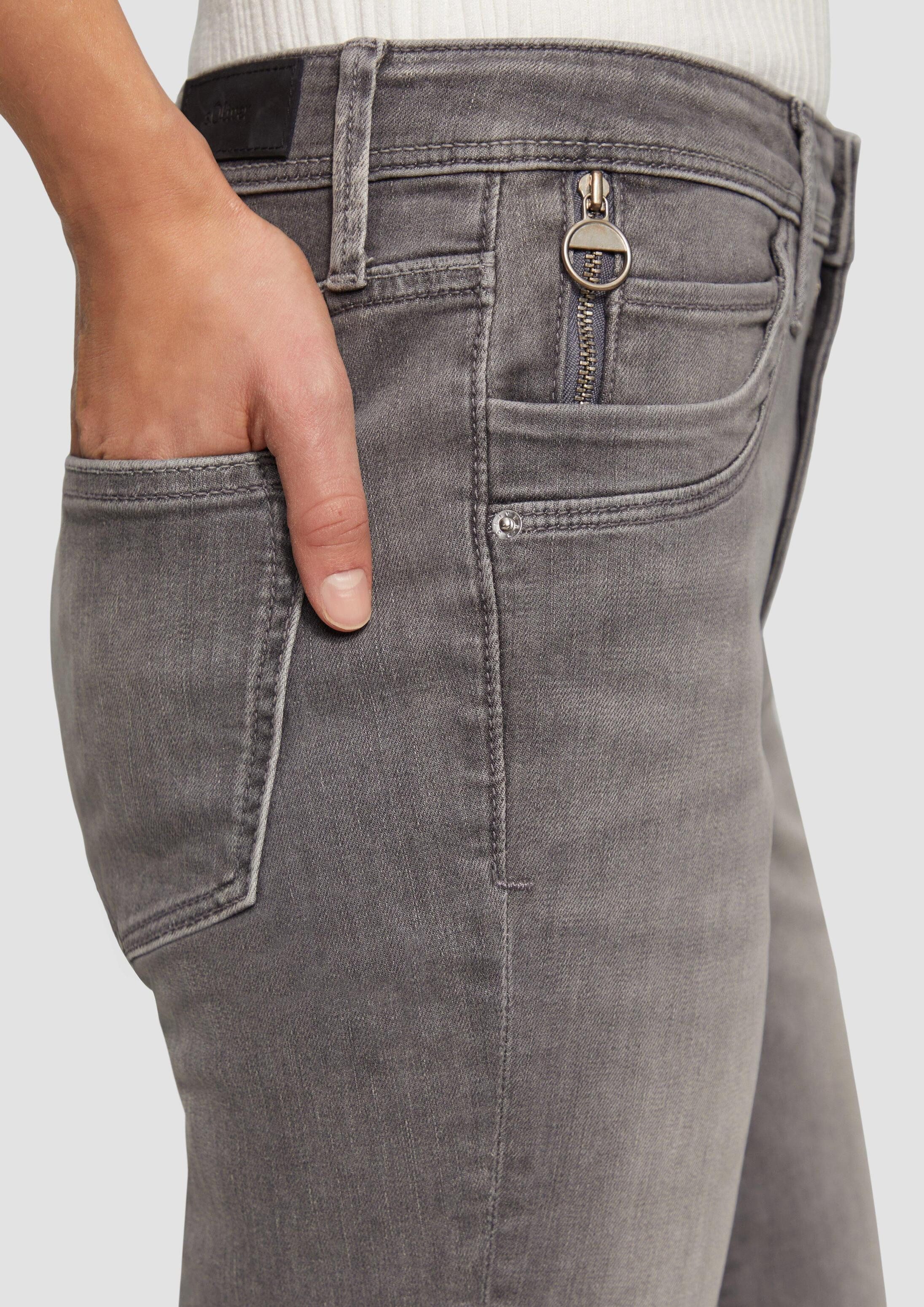 s.Oliver Slim-fit-Jeans Jeans-Hose BETSY Jeans Betsy / Mid Rise / Slim Fit / mit Zipp-Detail – Bild 4 von 5