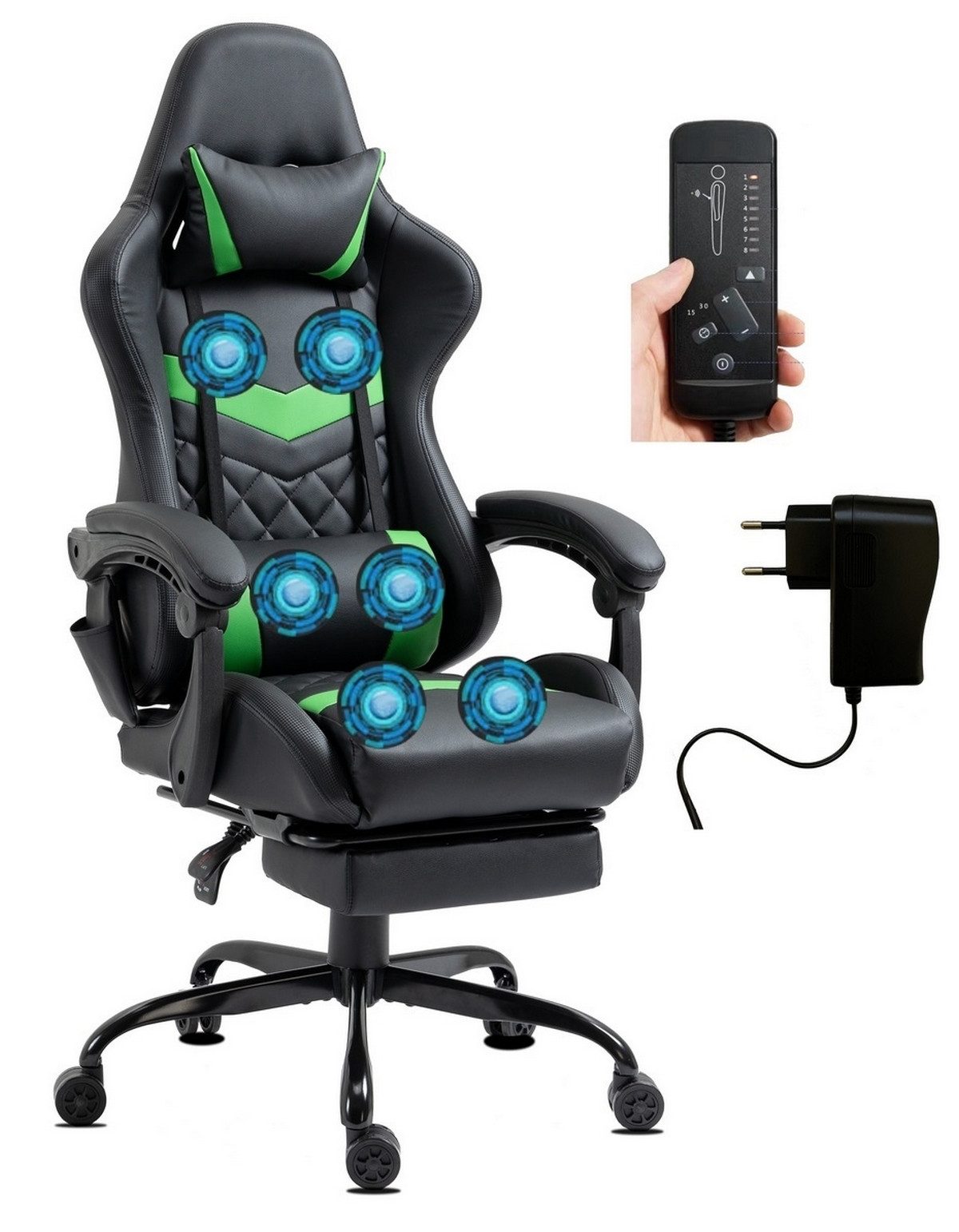 Delman Gaming-Stuhl Mit 6 Vibrationspunkten Drehstuhl, günstig online kaufen