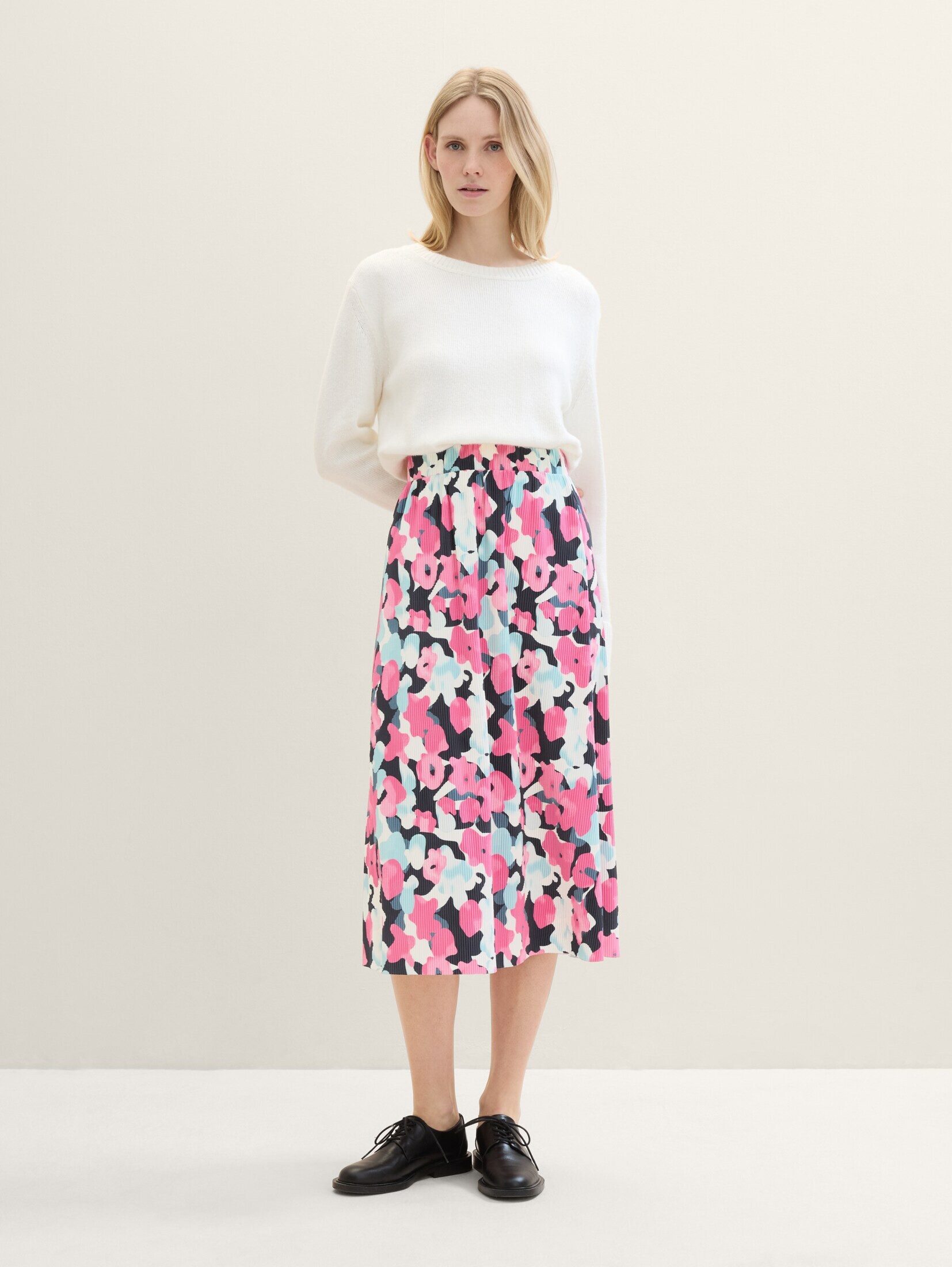 TOM TAILOR Sommerrock Plissee-Midirock mit Blumenmuster günstig online kaufen