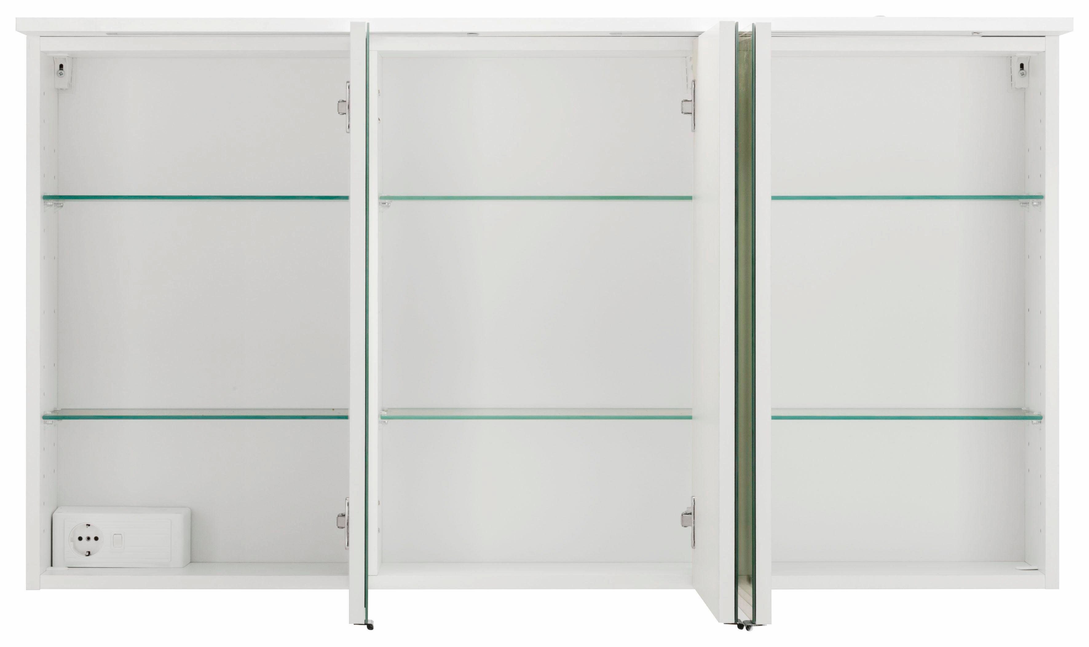welltime Spiegelschrank Ravenna Breite 120 cm, mit LED Beleuchtung – Bild 2 von 5