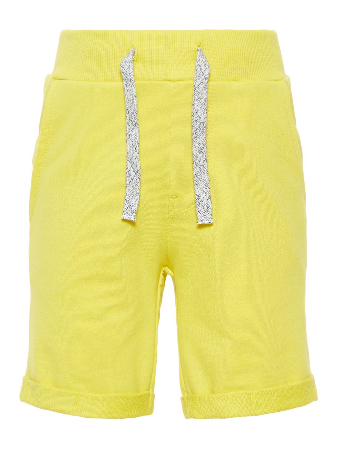 Sweatshorts Name It Jungen Baumwoll-Shorts mit Kordelzug gelb