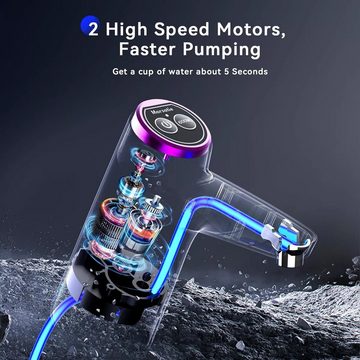 Cbei Wasserkocher Wasserflaschen Pumpe, Elektrische Trinkwasserpumpe mit USB, USB Water Dispenser Tragbare Wasserflaschen Pumpe für Zuhause Camping