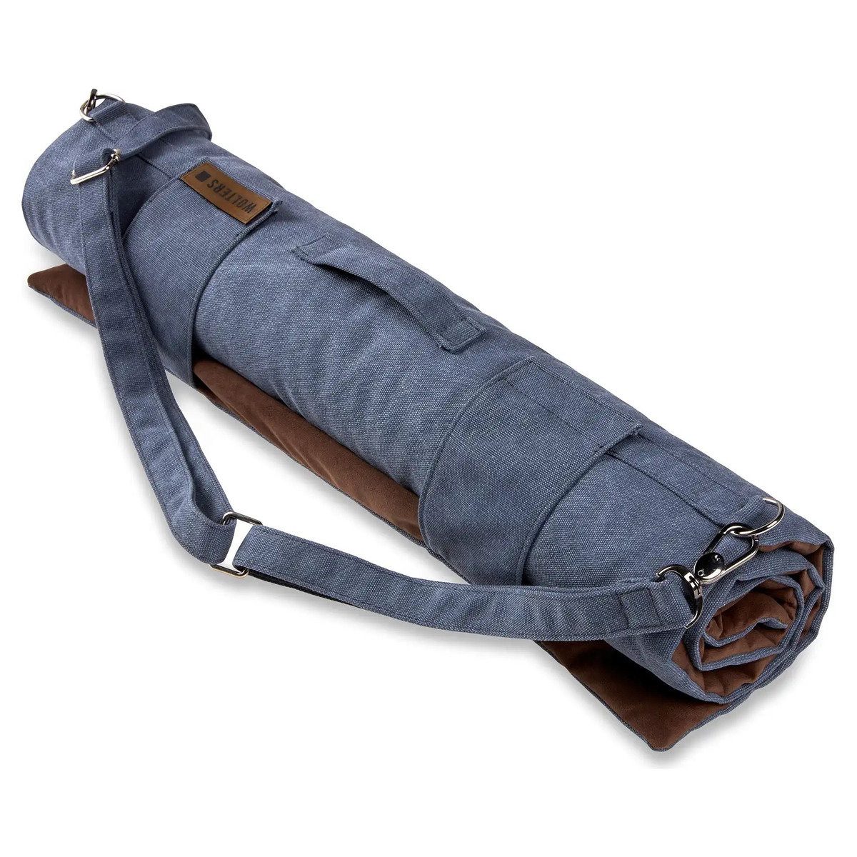 Wolters Tierdecke Easy Travel Reisedecke rollbar denim blau