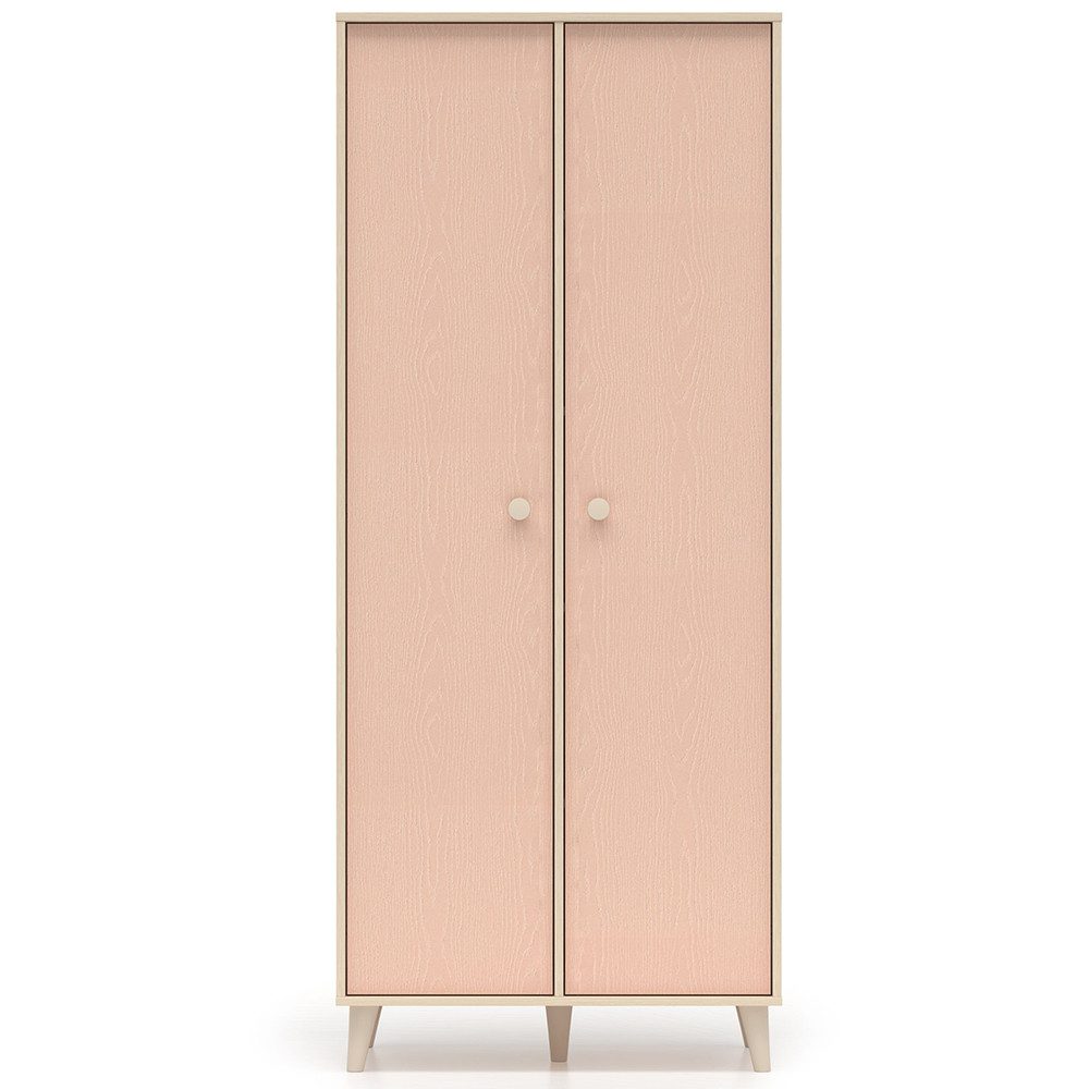 Lomadox Kleiderschrank MODICA-131 in sandbeige mit rosa, 80cm breit, 2-trüi günstig online kaufen