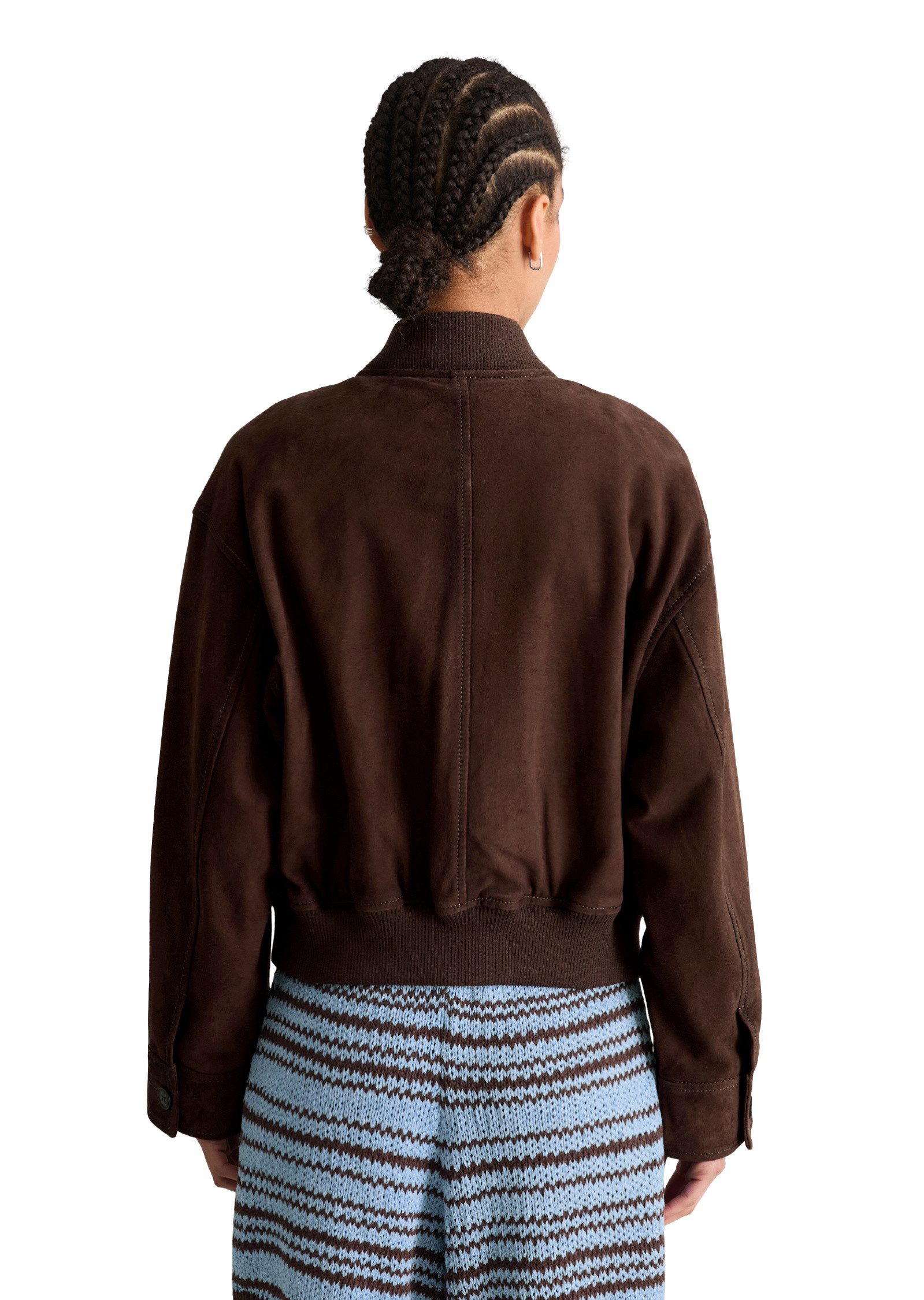 Marc O'Polo DENIM Lederjacke aus weichem Ziegenveloursleder