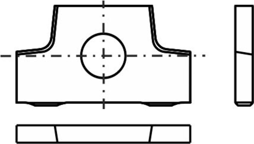 Stück T04F Wendeplattenfräser 20x11,5x2mm R=3 Blankett Tigra 10 34 d=4,5mm