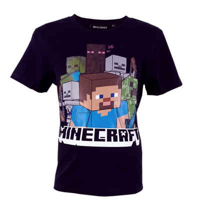 Minecraft T-Shirt »Steve Kinder Shirt« Größe- 128, 100% Baumwolle