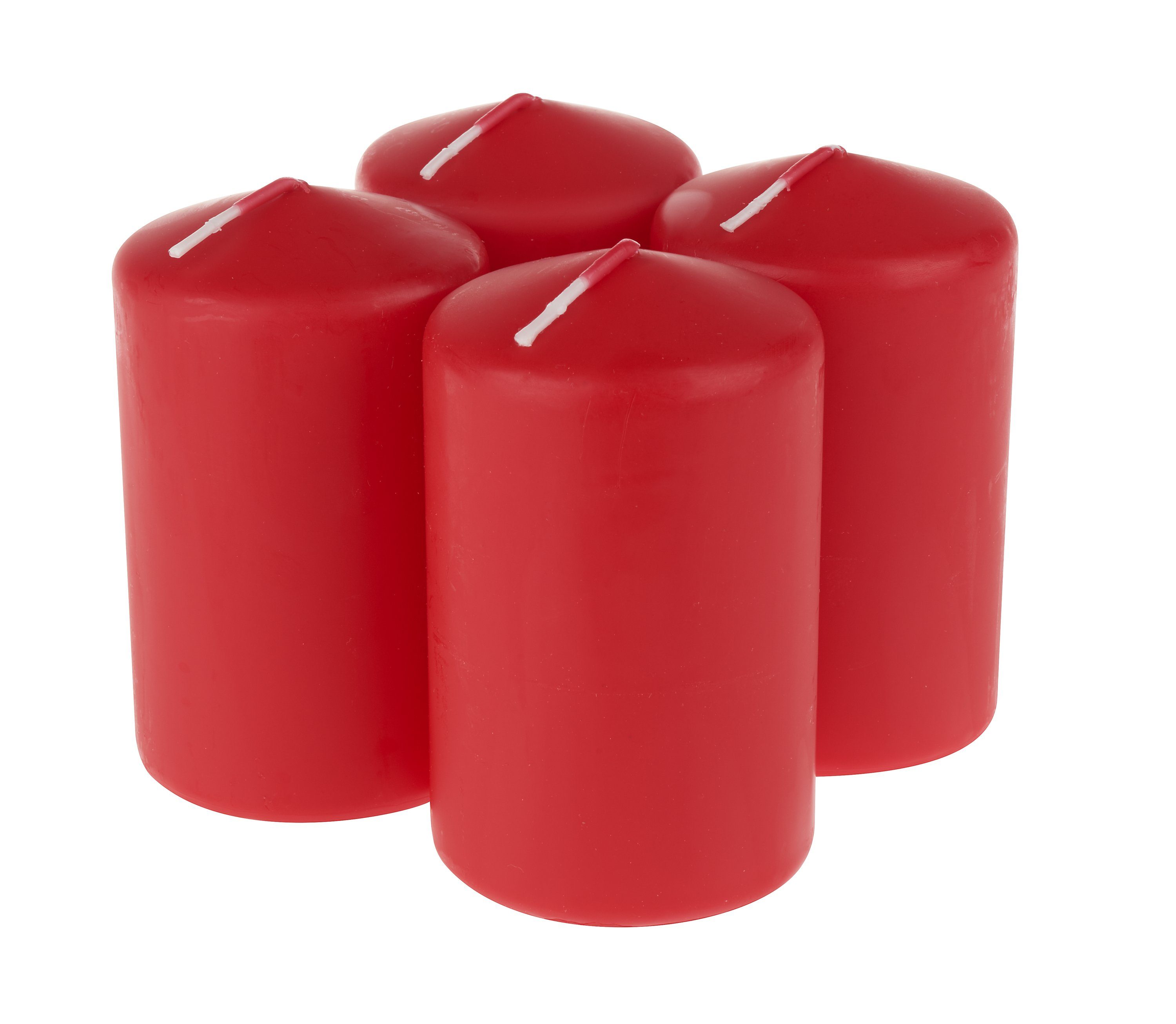 Wiedemann Stumpenkerze, 4 Stück, rot getaucht günstig online kaufen