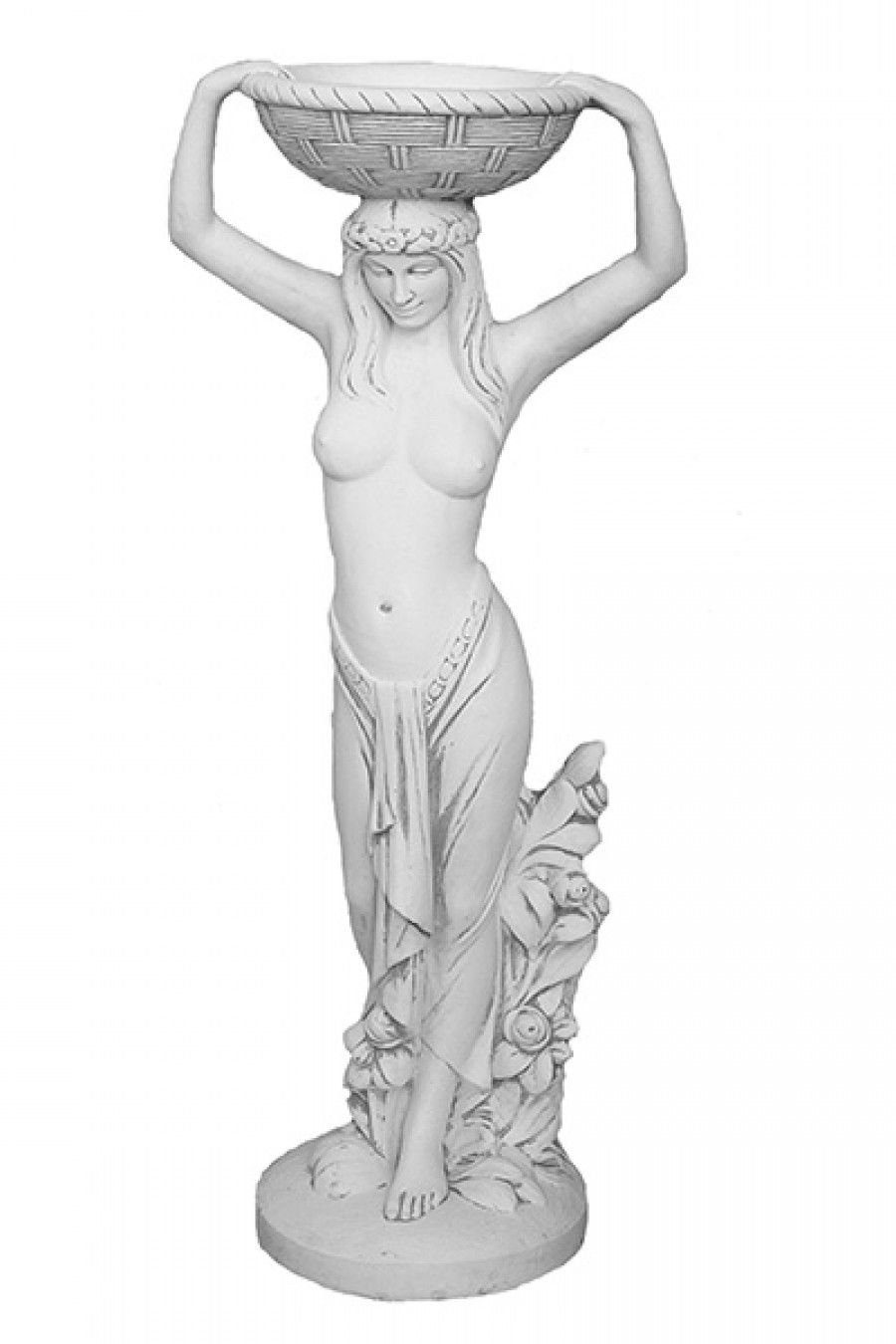 Antikes Wohndesign Gartenfigur Frauenskulpture Wasserfontäne Stein Skulptur Pflanzenschalen Blumensch