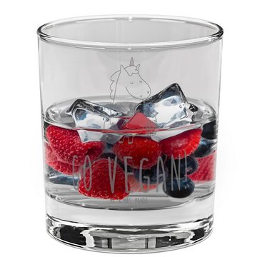 Mr. & Mrs. Panda Glas Einhorn Vegan - Transparent - Geschenk, Gin Glas mit Sprüchen, Unicor, Premium Glas, Magisches Design