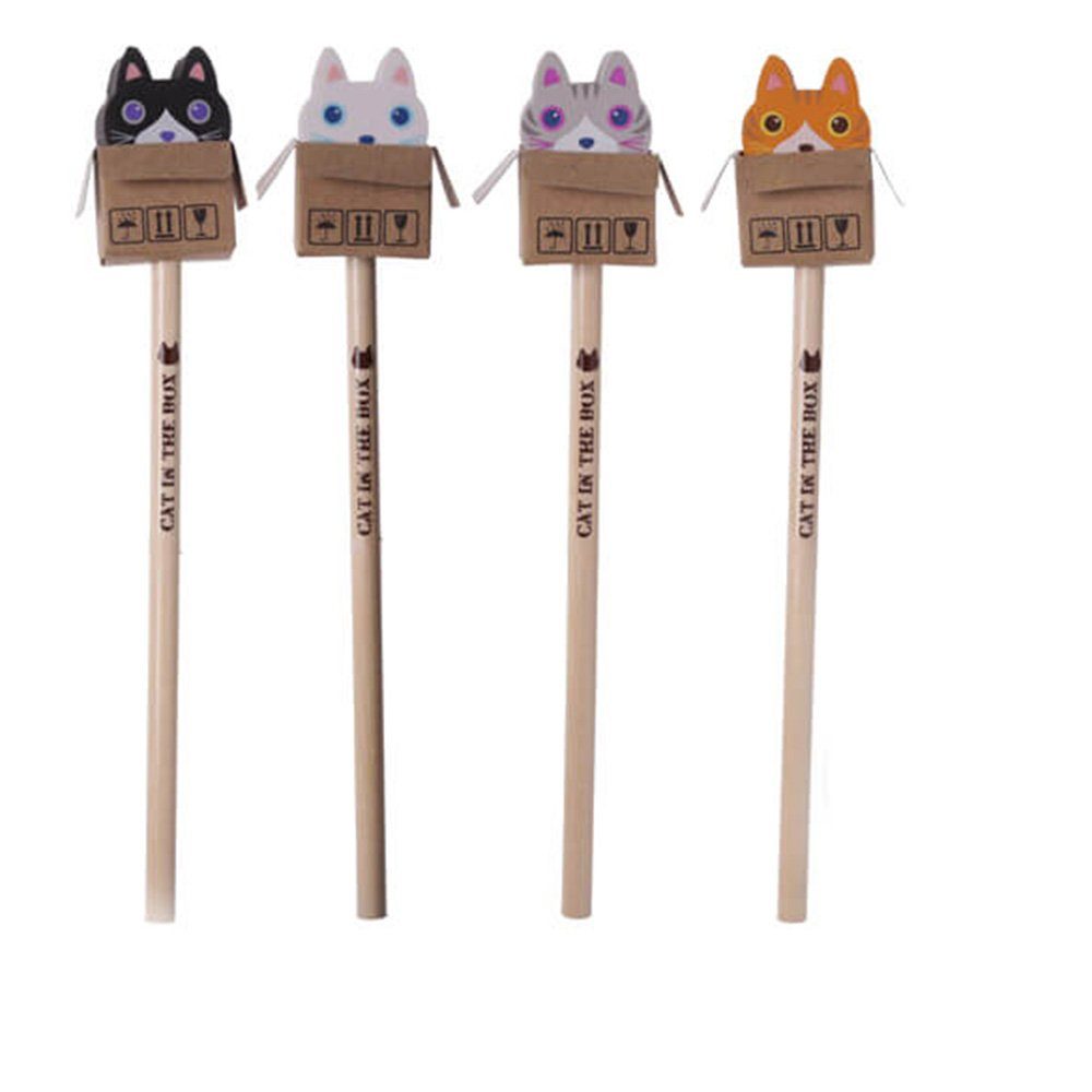 Katze verschiedene Kiids Bleistift Bleistift mit Radiergummi Motive