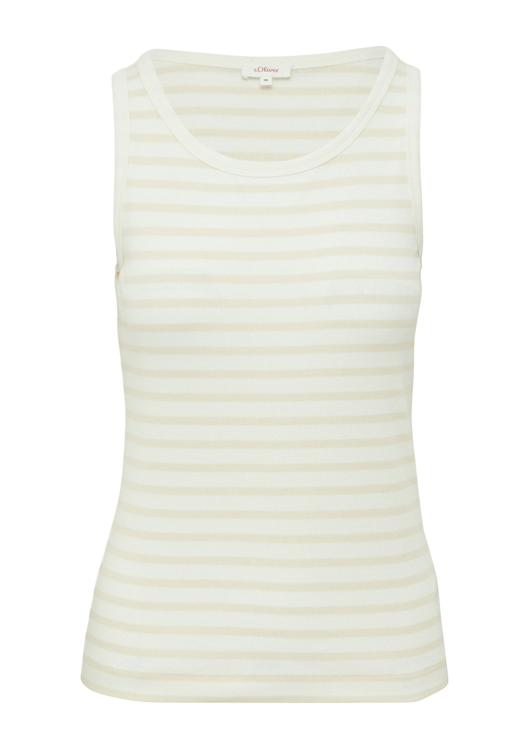 s.Oliver Shirttop - Damen-Top im Slim Fit mit Rippstruktur