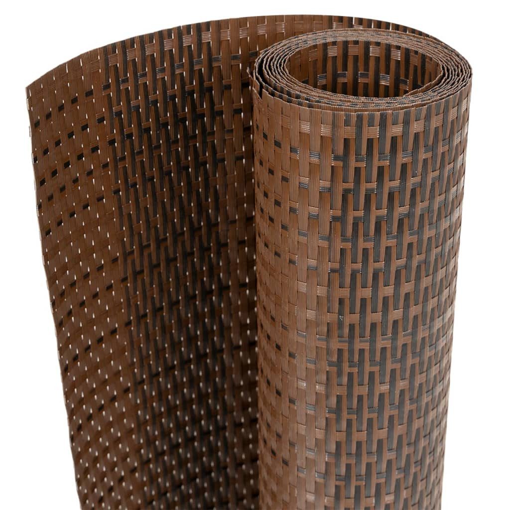 vidaXL Gartenzaun Balkon-Sichtschutz Braun und Schwarz 300x90 cm Poly Rattan, (1-St)