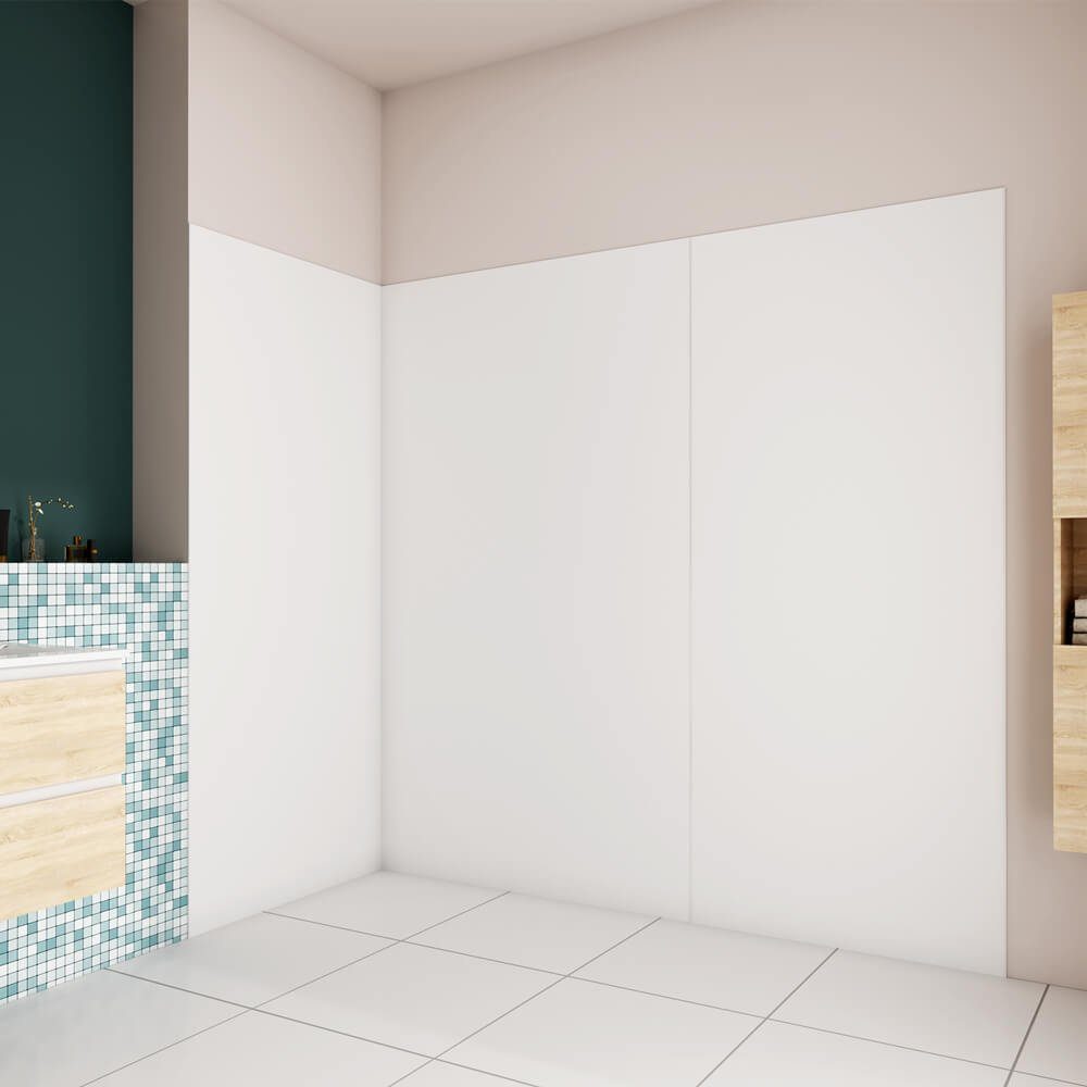 duschspa Duschrückwand 3mm 210cm weiße PE-Aluminiumpaneele günstig online kaufen
