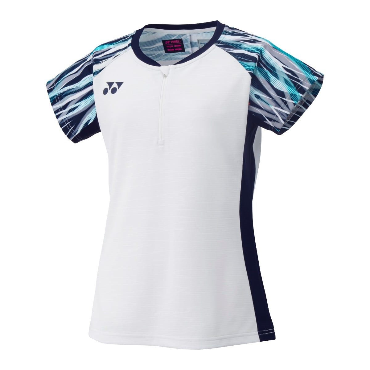 Yonex Trainingsshirt Crew Neck mit Zip-Verschluss weiss Damen