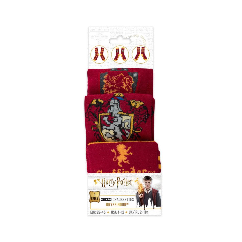 Cinereplicas Socken Harry Potter Socken 3er-Pack Gryffindor