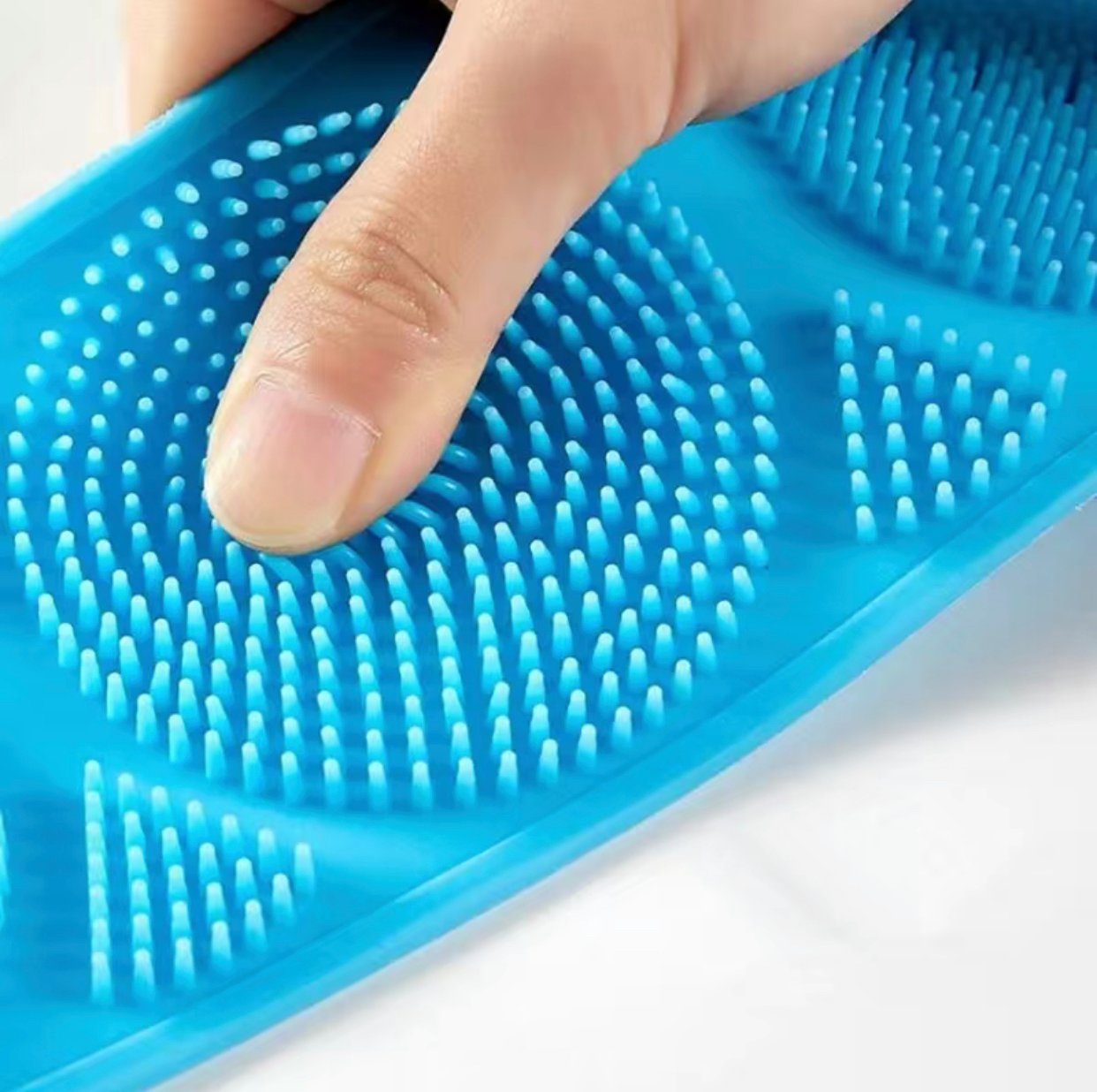 DENU-Home Badebürste Rückenbürste Körperbürste Silikon Duschbürste 60cm Massage Waschen, wasserfest, Rückenbürste mit Peeling
