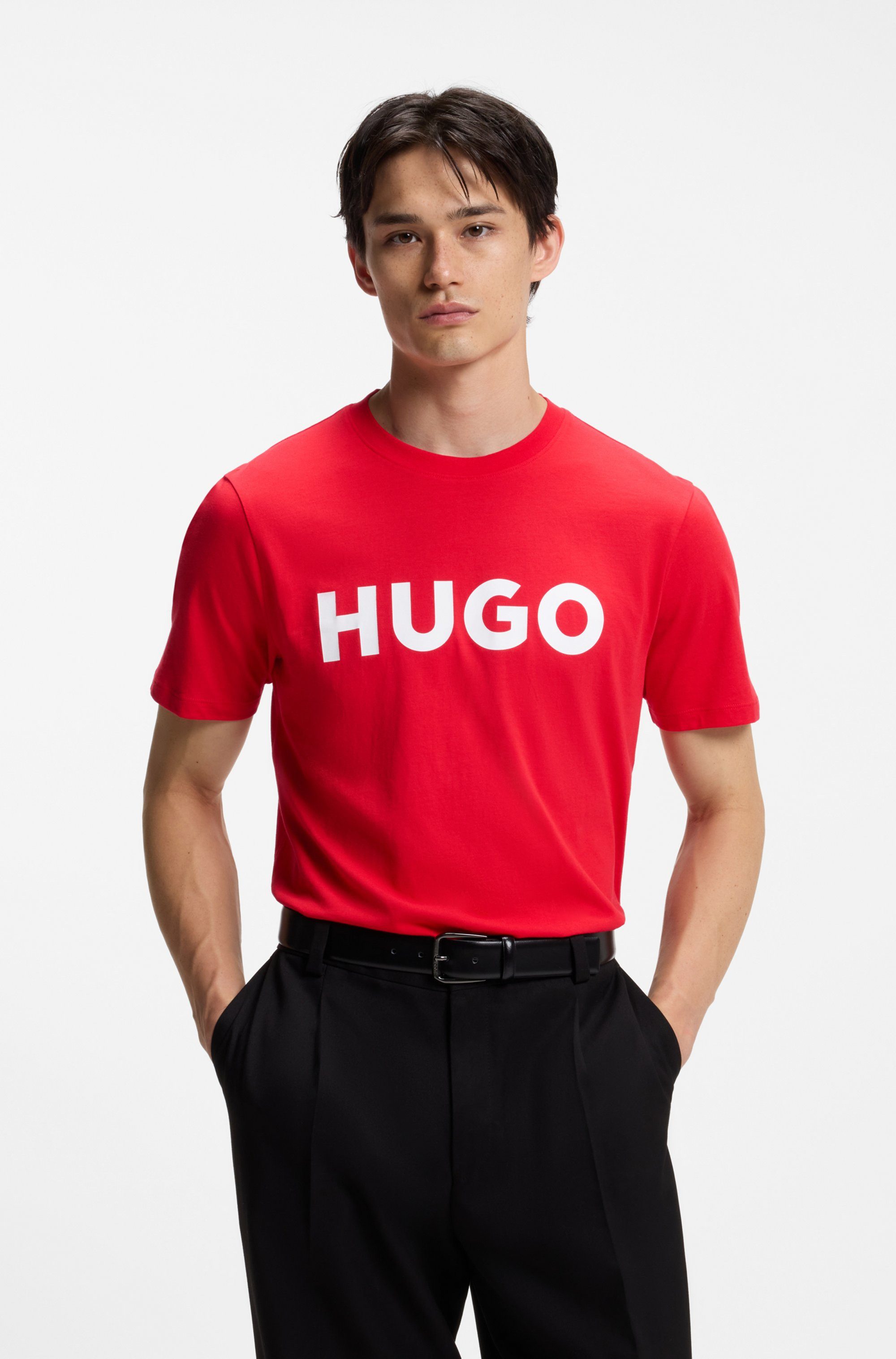 HUGO T-Shirt Dulivio Rundhalsausschnitt, Regular Fit, Must have Basic