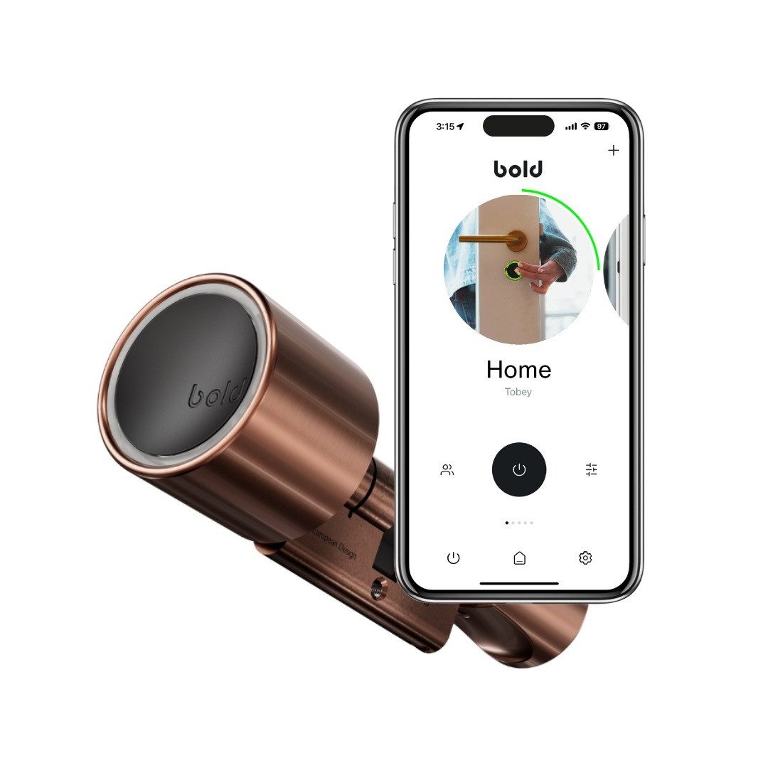 Bold Smart Lock Türschlossantrieb Elite, Größe SX33, schlüssellos, kupfer