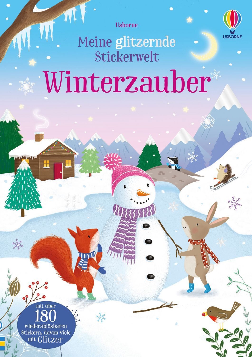 Kinderbuch Meine glitzernde Stickerwelt: Winterzauber Stickerheft mit über 180 wi diverse