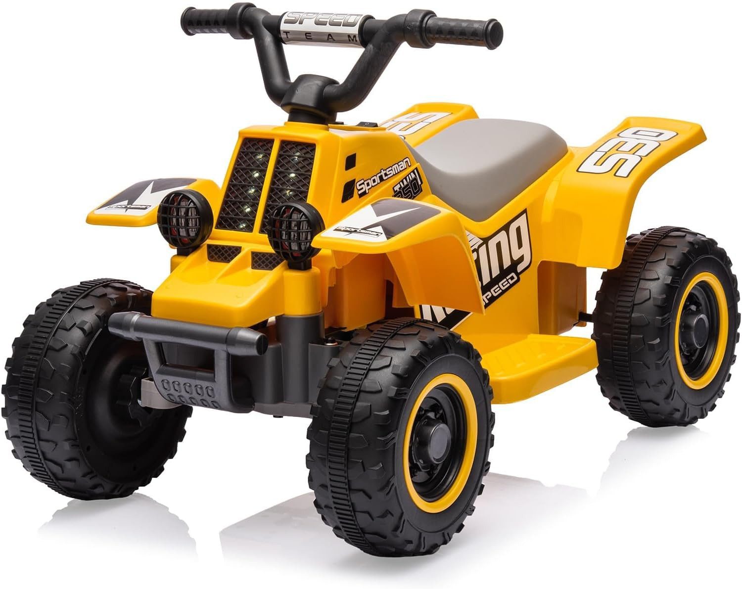 GarveeMore Elektro-Kinderquad 6V Elektro-Quad für Kinder ab 3 Jahren – Mini Kinder Elektroauto ATV, Belastbarkeit 25 kg, (1-tlg), mit LED-Lichter und Musik, Hupe, Ein-Knopf-Start, Vor-/Rückwärtsgang