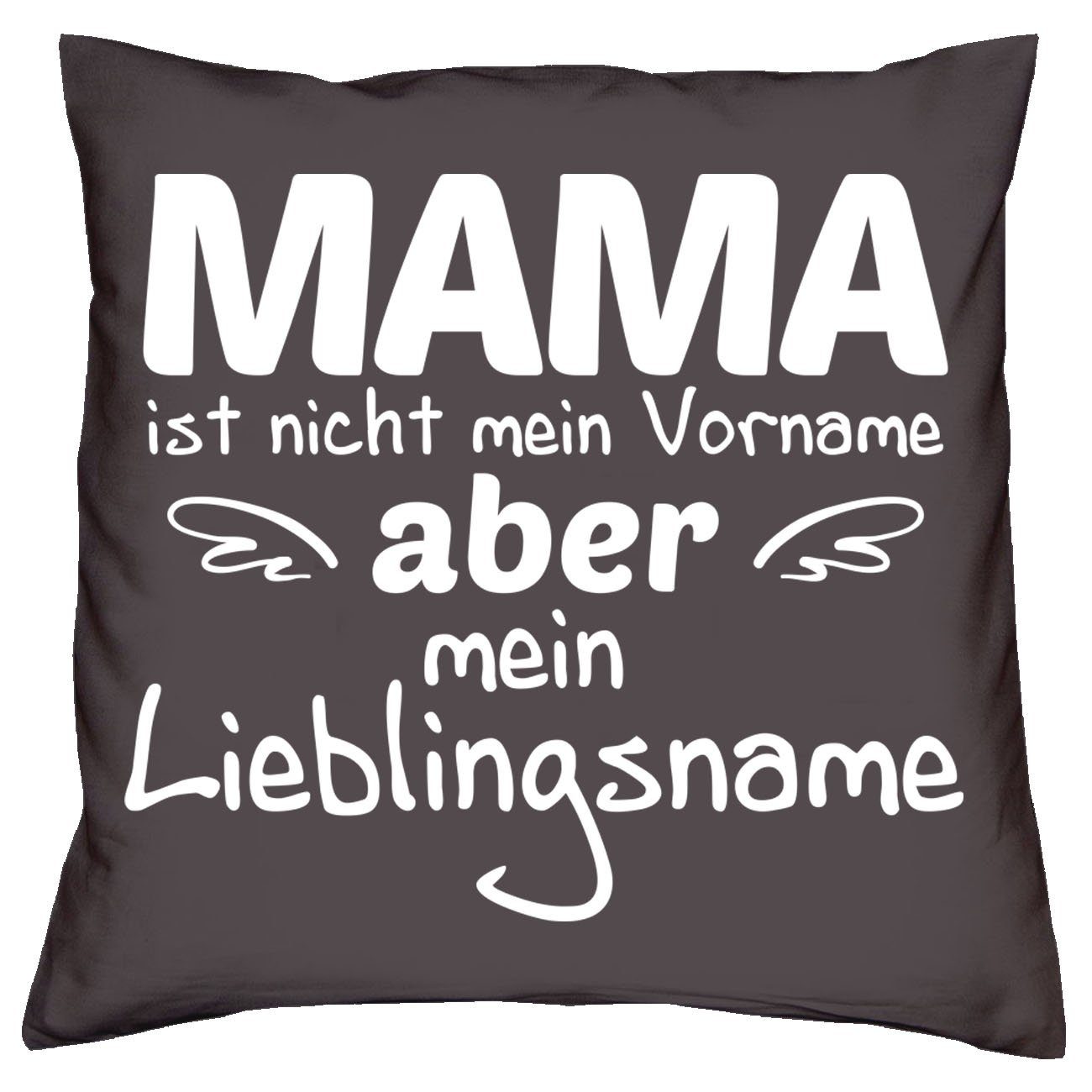 Weihnachtsgeschenk Eltern Lieblingsname Kissen-Set Papa Urkunden, für Mama Lieblingsname braun Soreso® Dekokissen mit