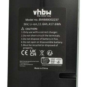 vhbw kompatibel mit VSF Fahrradmanufaktur P-700XT E-Bike Akku Li-Ion 11600 mAh (36 V)