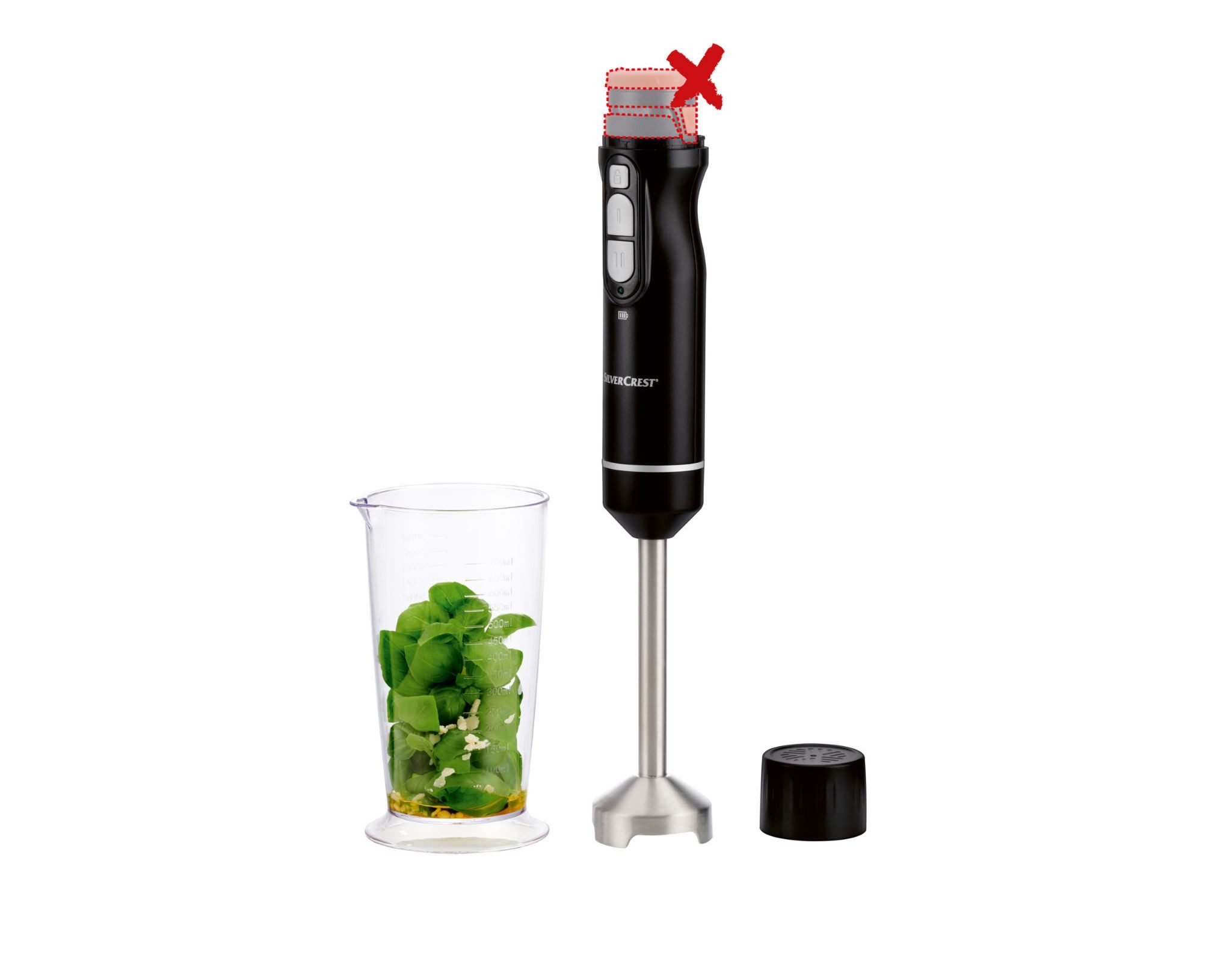 SilverCrest Stabmixer SILVERCREST Akku-Stabmixer Pürierstab SSMA 12 A1 ohne Akku&Ladegerät, 150 W – Bild 5 von 5