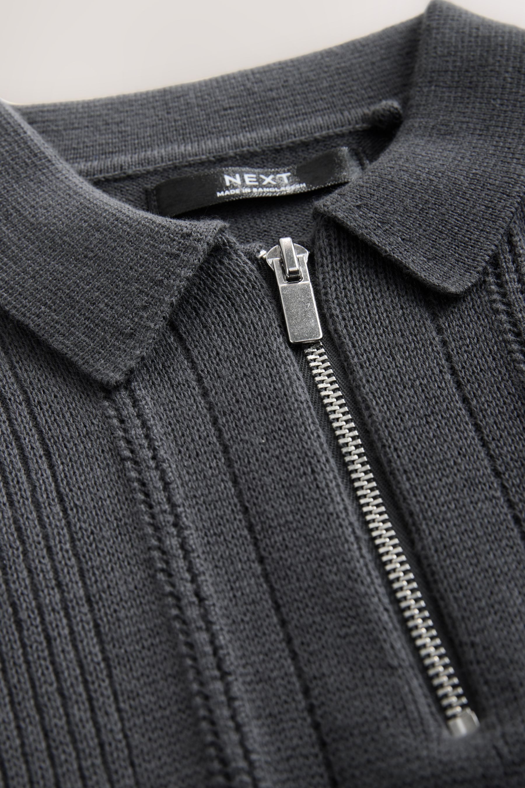 Next Polokragenpullover Strick-Poloshirt mit RV-Kragen (1-tlg)