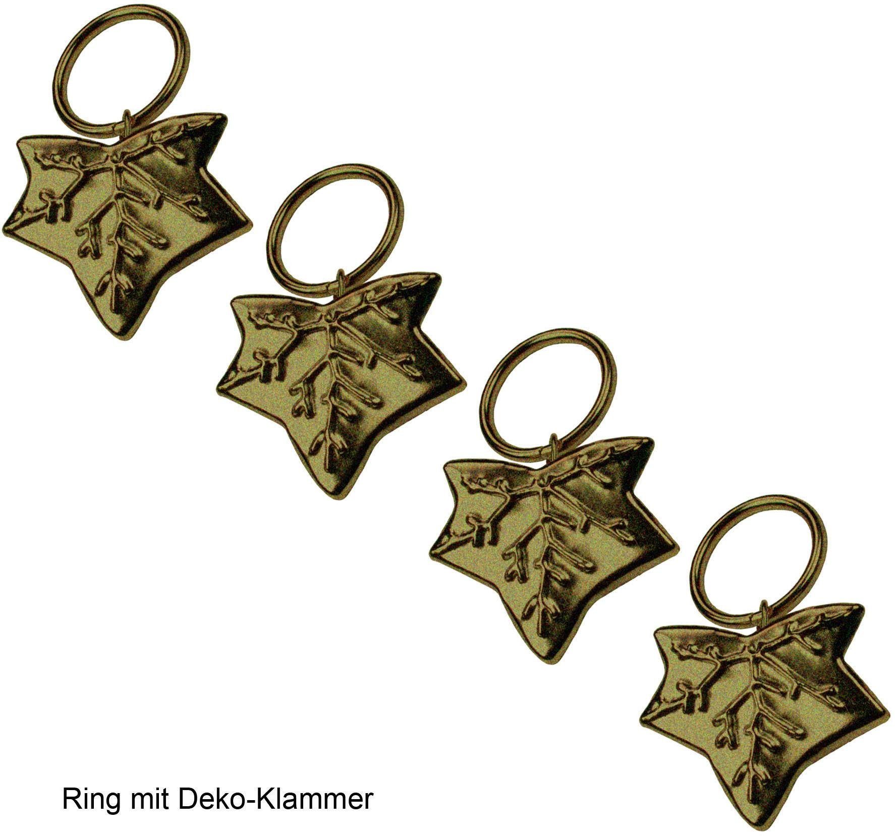 Liedeco Gardinenring Blatt, Gardinenstangen, (Packung, 4-St., günstig online kaufen