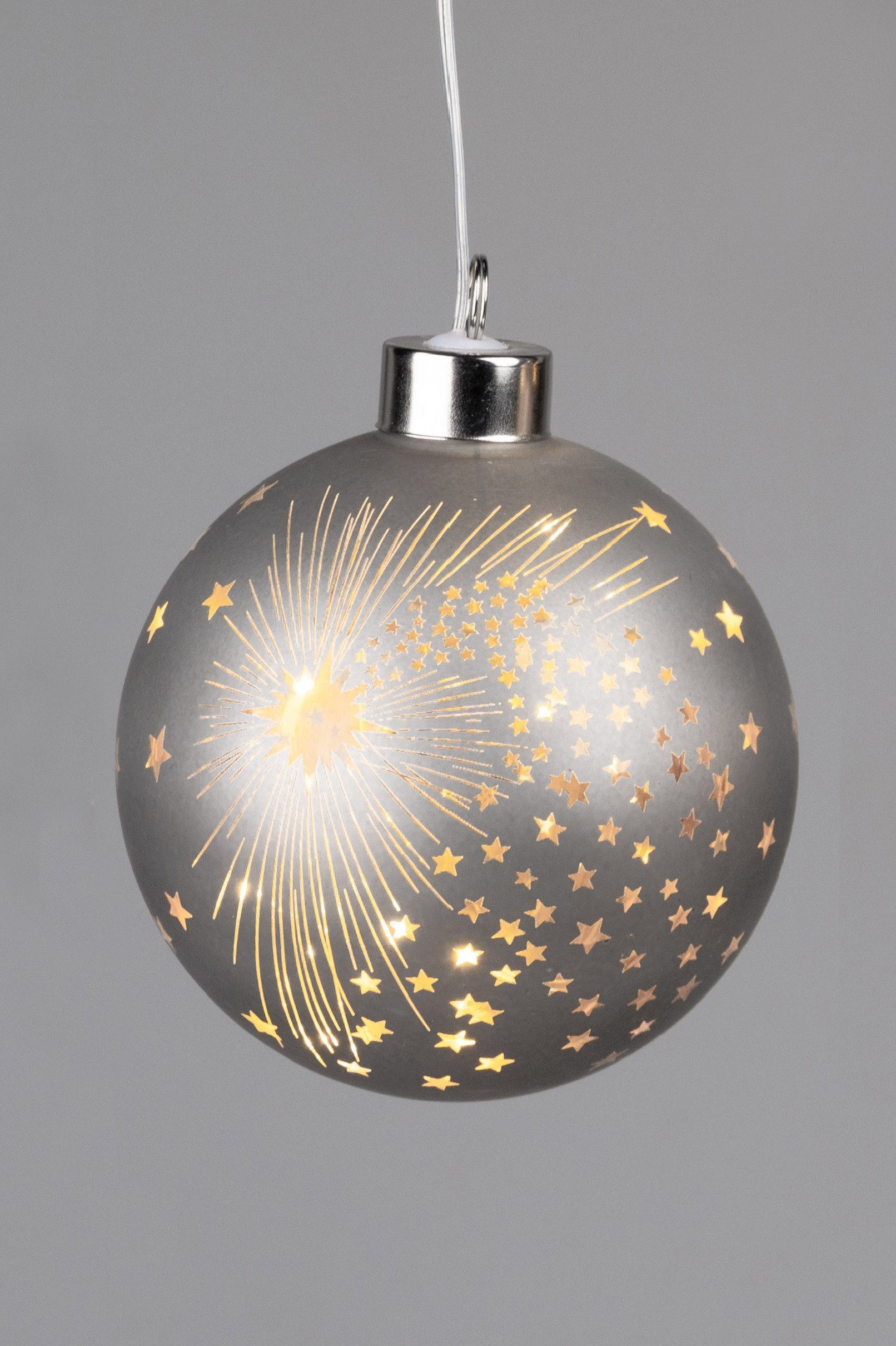 formano LED Kugelleuchte Hänger Kugel LED mit Timer Weihnachtskugel Deko Kugel, LED fest integriert