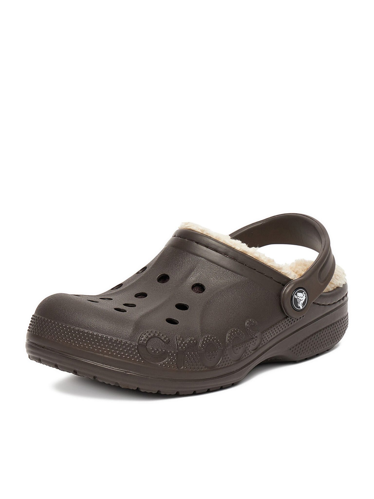 Crocs Crocs Damen Flip Flops Crocs-C-BAYA LINED CLOG 205969-206 Braun Beige Badepantolette