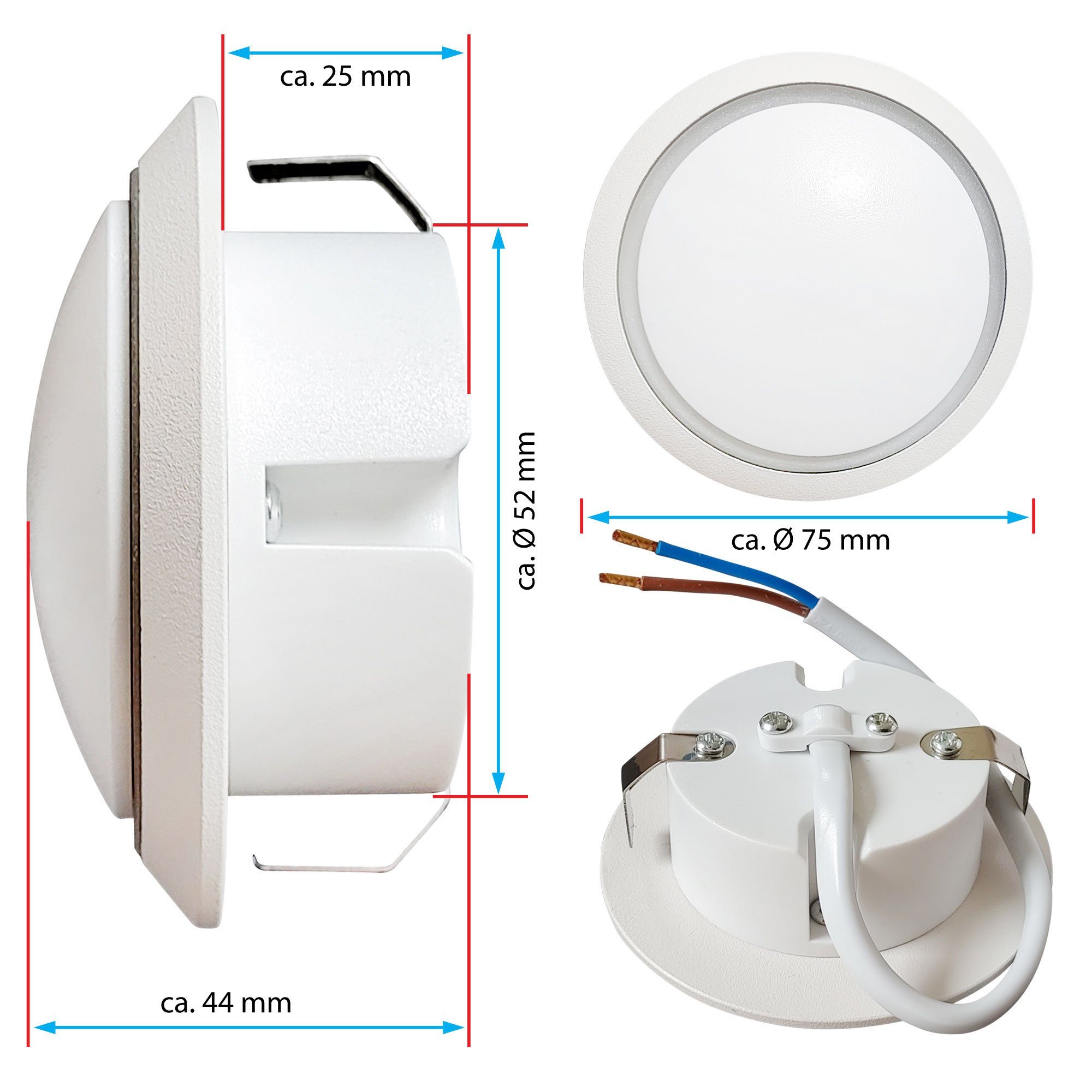 Maxkomfort LED Wandstrahler 6125, ohne Bewegungsmelder, LED fest integriert, 3000K, Warmweiß, Wandeinbauleuchte