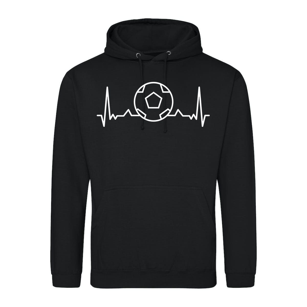 Youth Designz Kapuzenpullover Heartbeat Fußball Herren Hoodie Pullover mit trendigem Frontprint