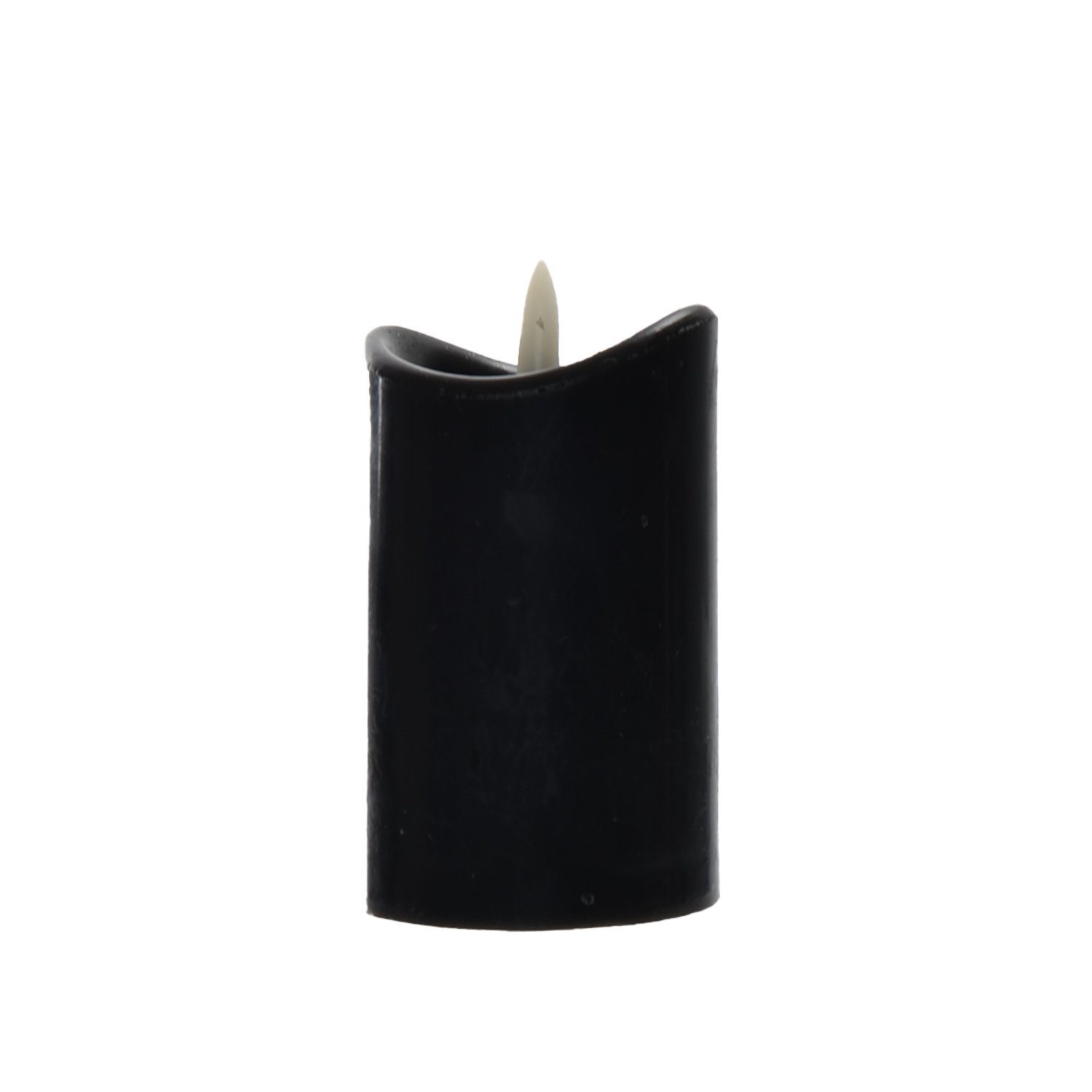 B&S LED-Kerze Echtwachskerze schwarz 12.5 Ø 7 cm mit Timer günstig online kaufen