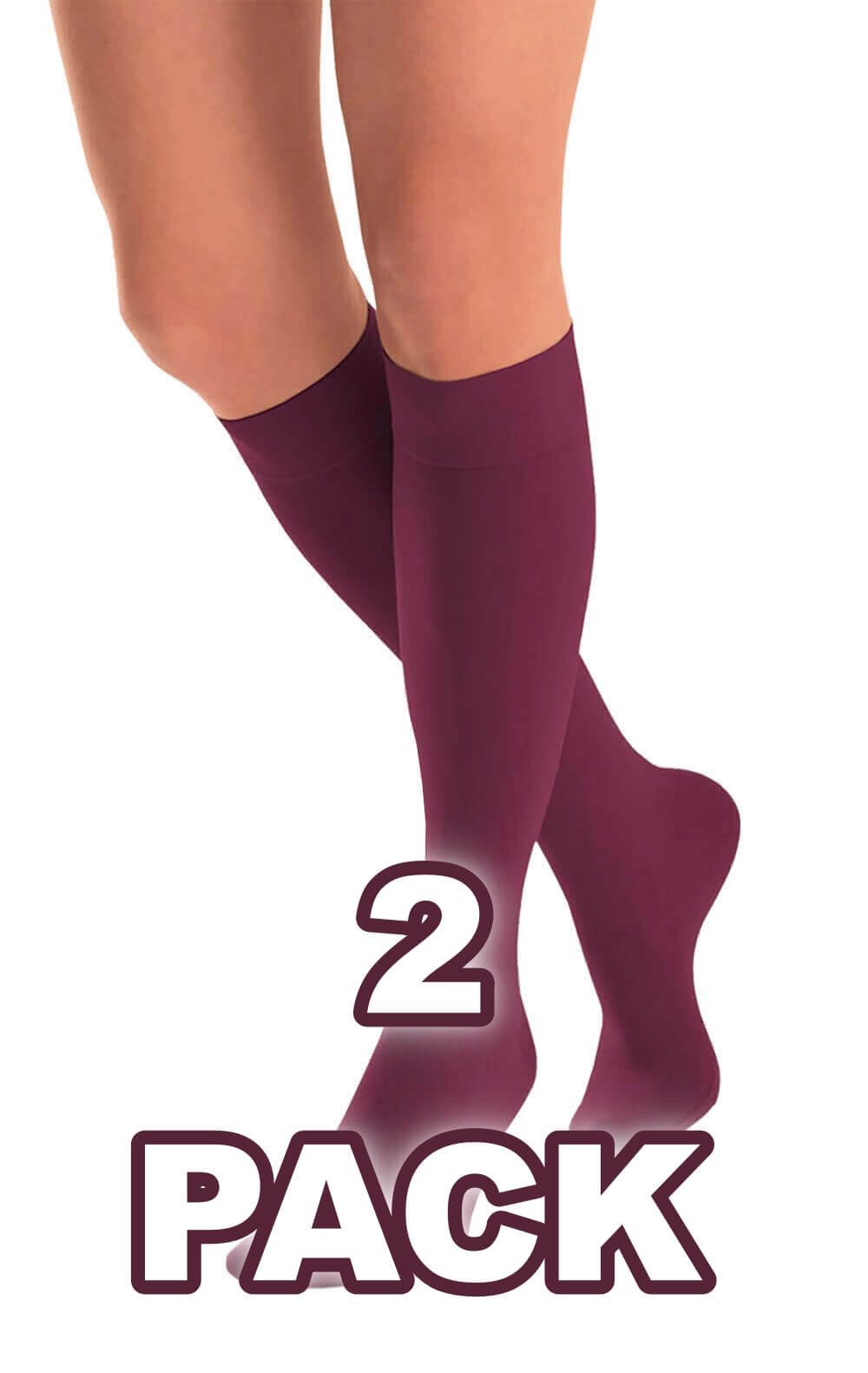 Aurellie Kniestrümpfe 2er Kniestrümpfe Lycra-Kniesocken mit 60 DEN Onesize günstig online kaufen