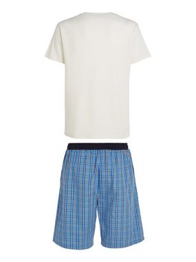 Tommy Hilfiger Underwear Pyjama SS WOVEN PJ SET DRAWSTRING (Set, 2 tlg., 2er) mit Logoschriftzug auf der Brust