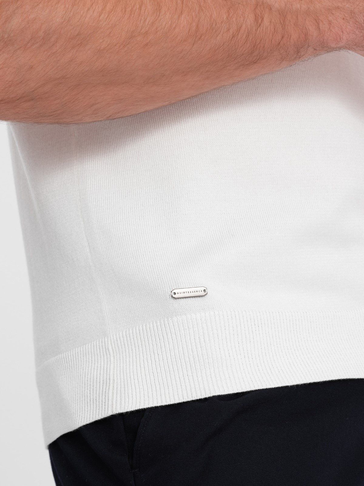 OMBRE Poloshirt Herren-Poloshirt aus weichem Strick mit kontrastierenden Streifen