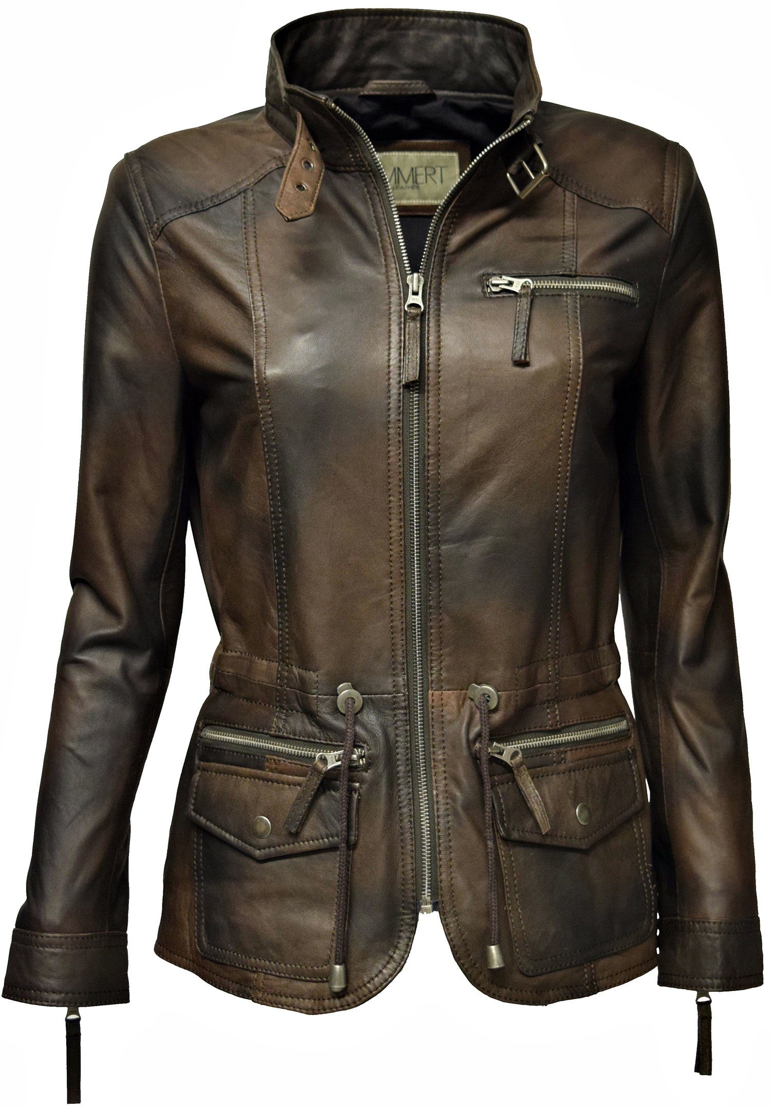 Zimmert Leather Lederjacke Lana Stehkragen günstig online kaufen