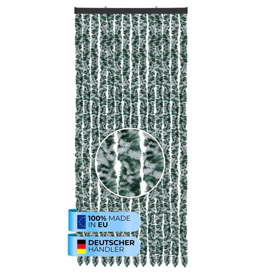 Bestlivings Insektenschutz-Vorhang Chenille viele Größen/Farben, geräuschlos, luftdurchlässig, wetterfest, langlebig, Made in EU