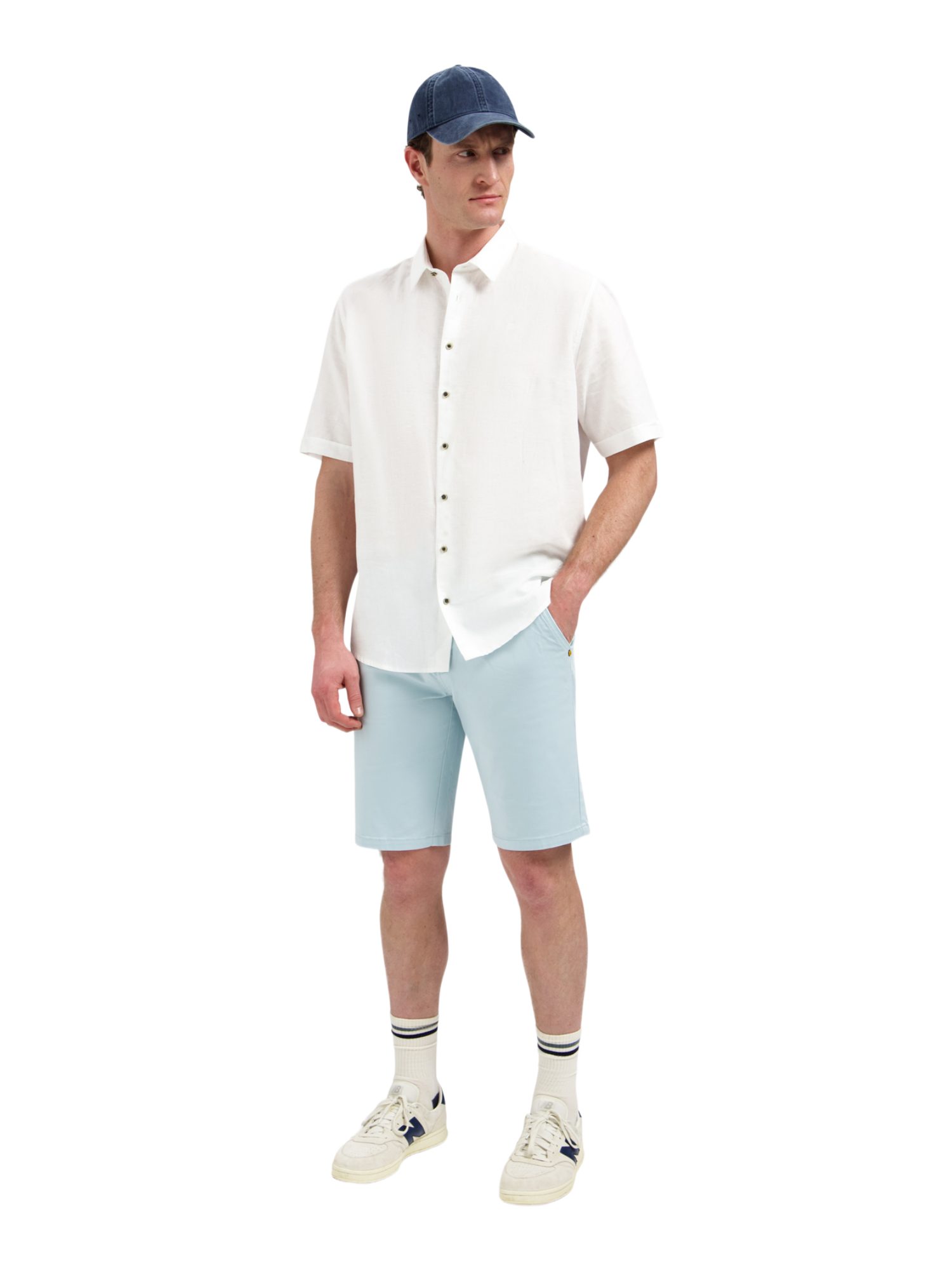 NO EXCESS Bermudas SN blau,Freizeit,Baumwolle,Unifarben,Regular Fit